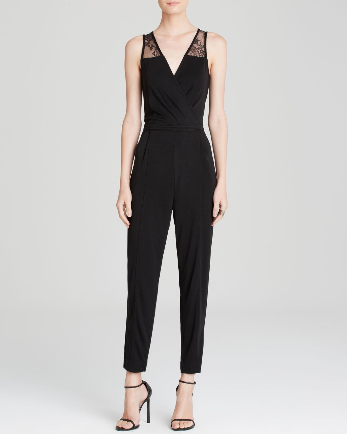 French Connection Jumpsuit - Liza Crepe in Black - Lyst