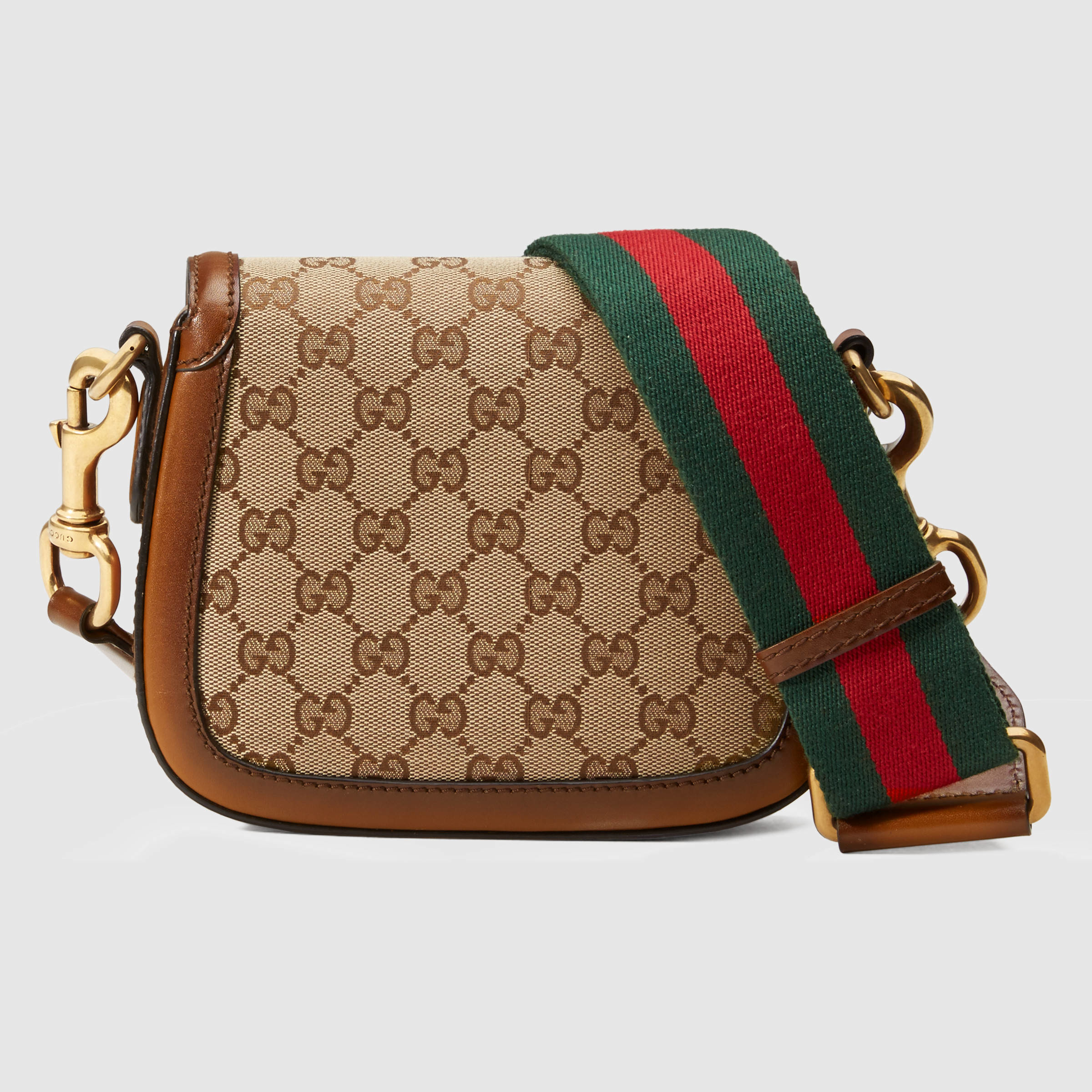 Gucci Lady Web Original Gg Canvas Shoulder Bag in Brown - Lyst