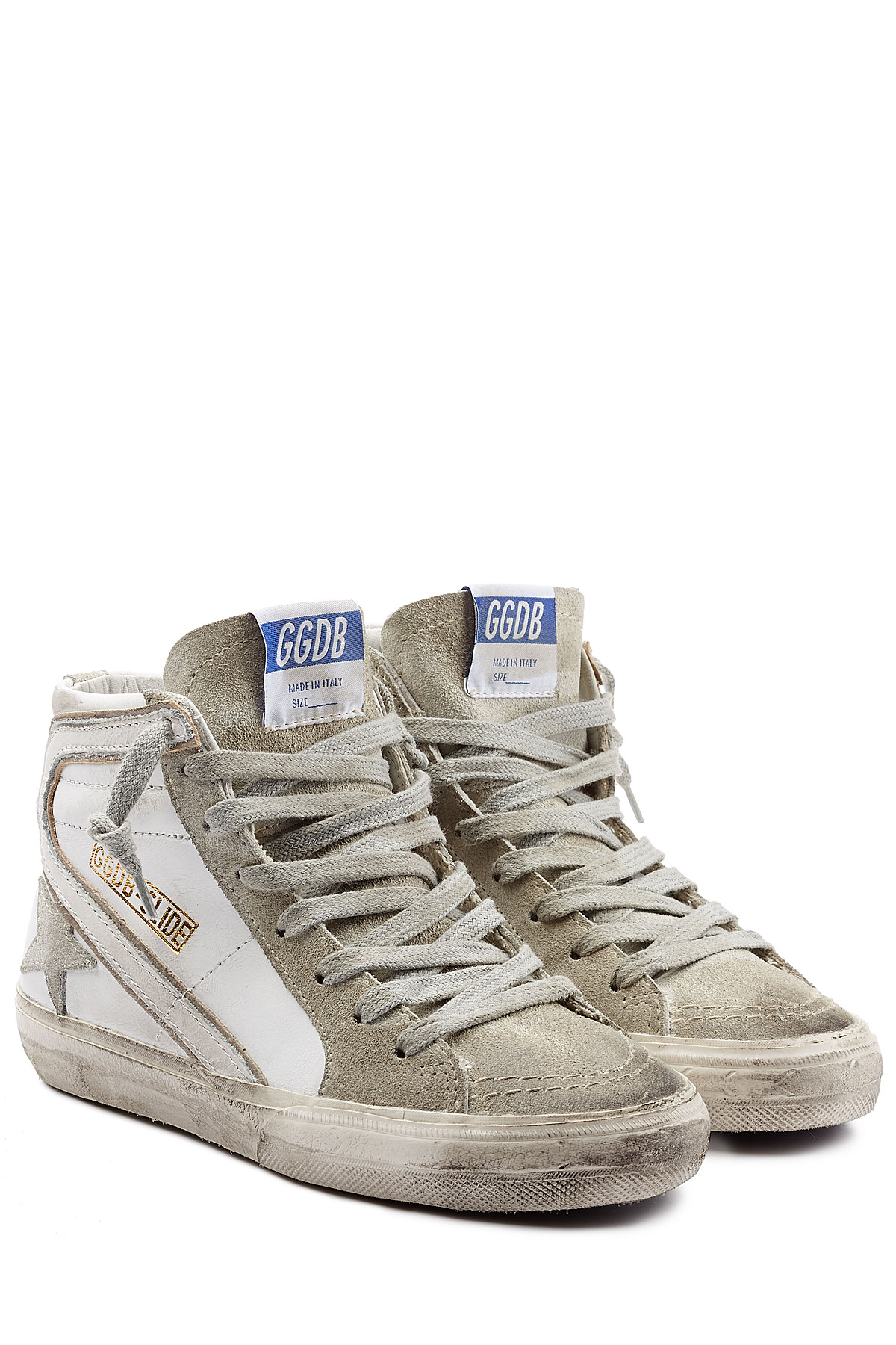 Lyst - Golden Goose Deluxe Brand Slide Leather Sneakers - White in White