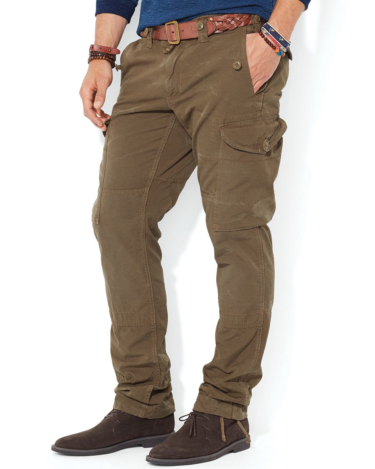 Lyst - Ralph Lauren Polo Ripstop Cargo Pants - Straight Fit in Green ...