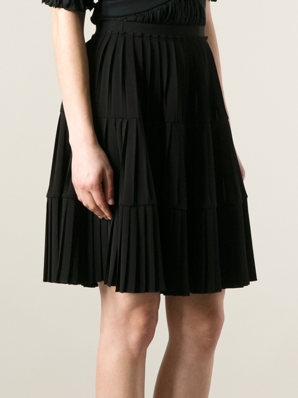 Lyst - Givenchy Pleated Skirt in Black