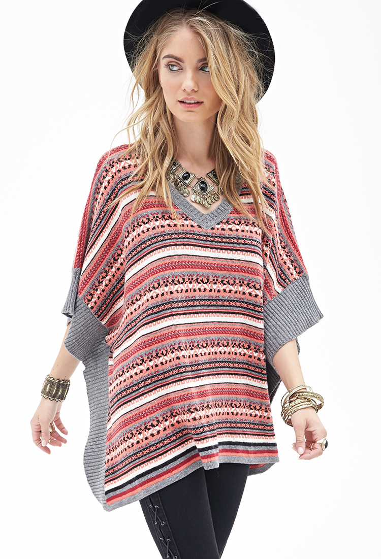 v neck poncho top