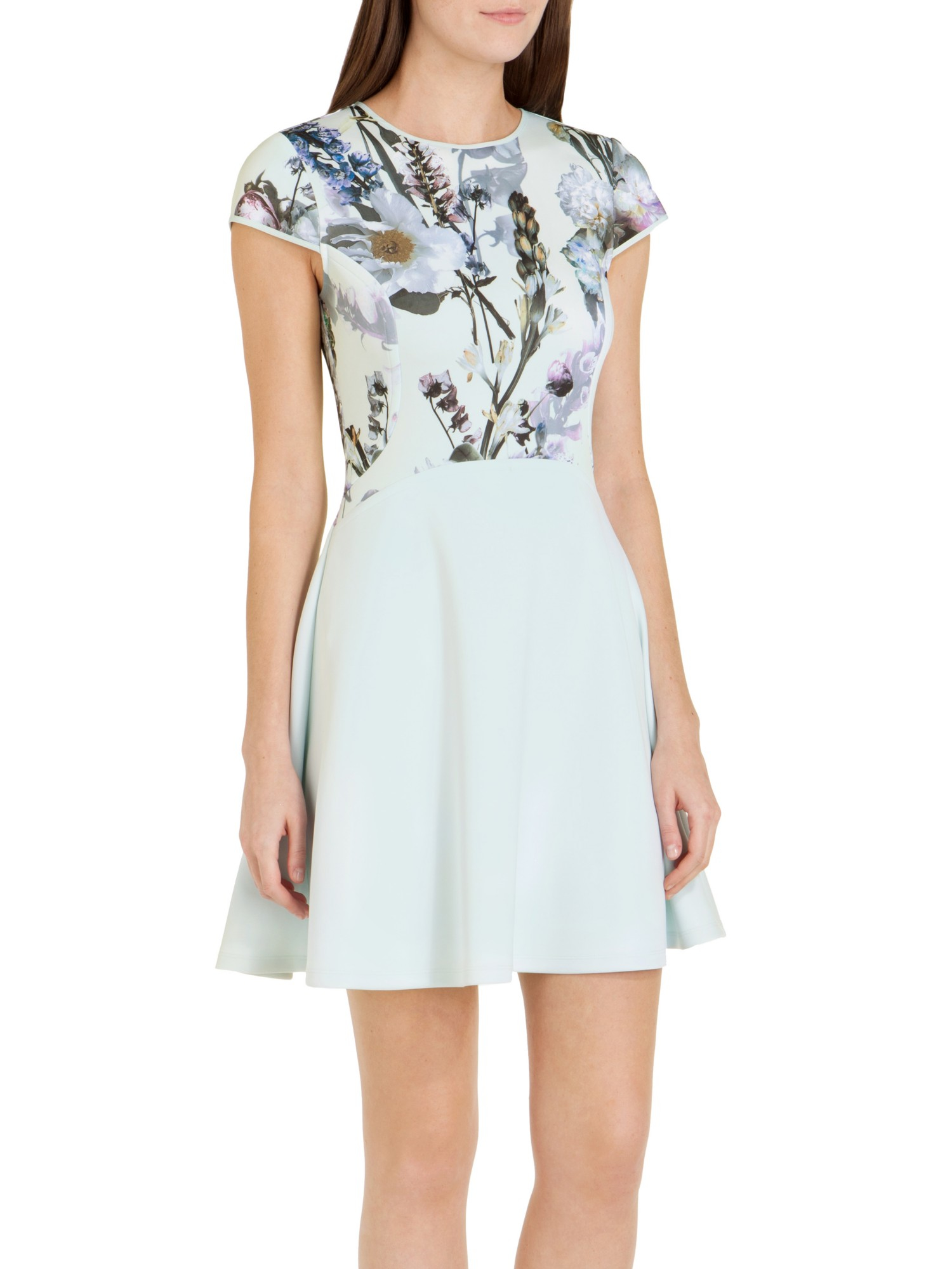 Ted Baker Faythe Torchlit Floral Dress In Green Lyst