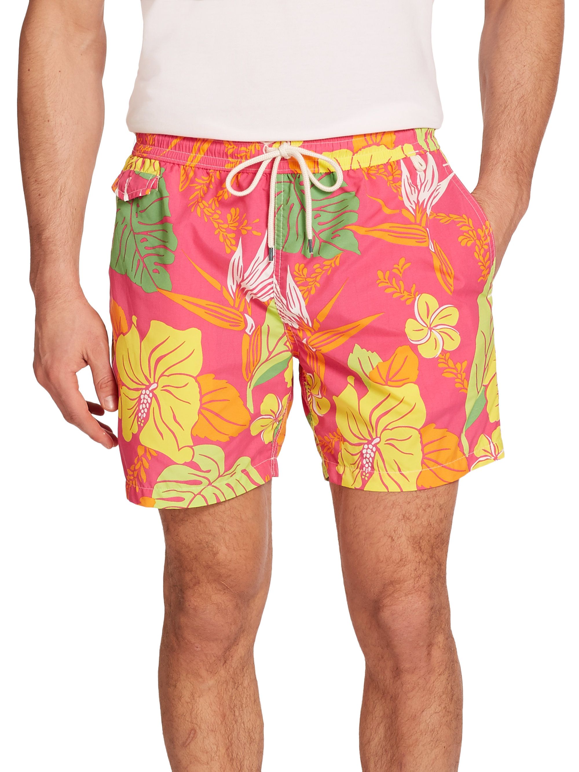 Polo ralph lauren Traveler Floral-print Swim Trunks in Multicolor for