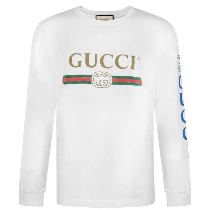 gucci men's long sleeve shirts