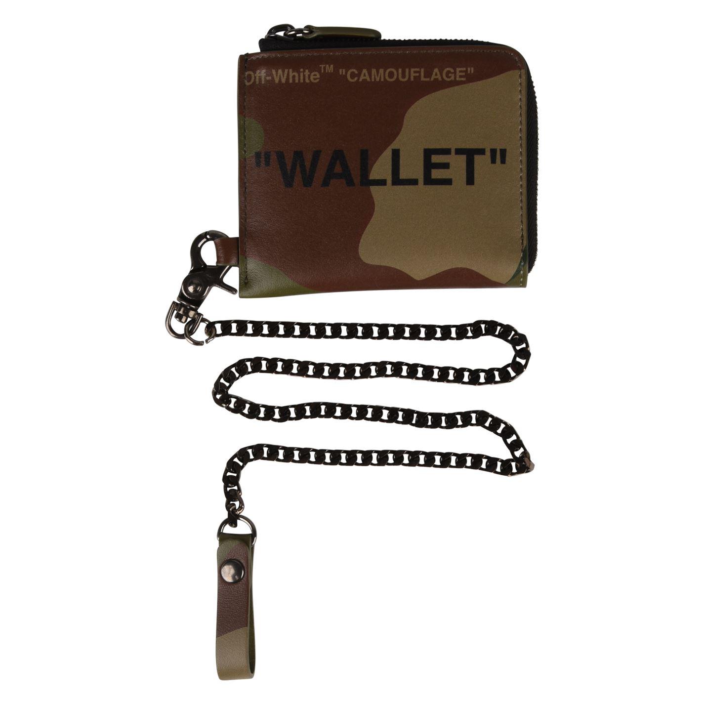 Lyst - Off-White C/O Virgil Abloh Camouflage Quote Chain Wallet for Men