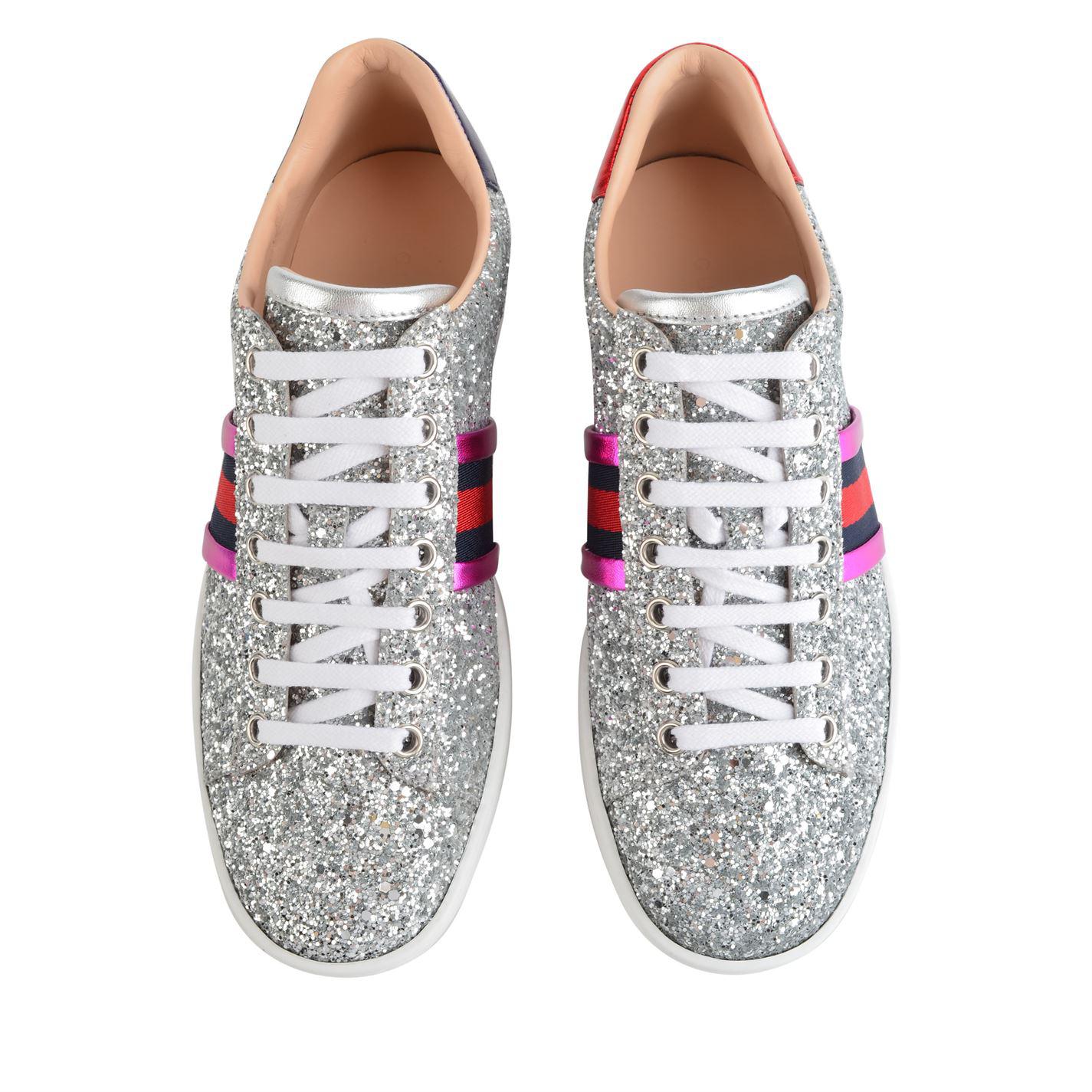 Gucci Ace Glitter Sneakers - Lyst