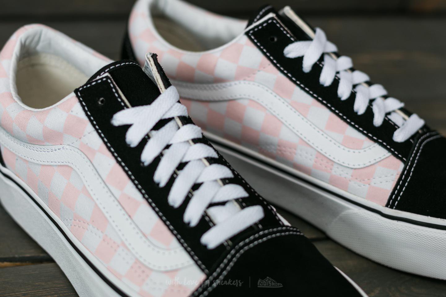 pink and white checkered vans old skool pink and white checkered vans old skool