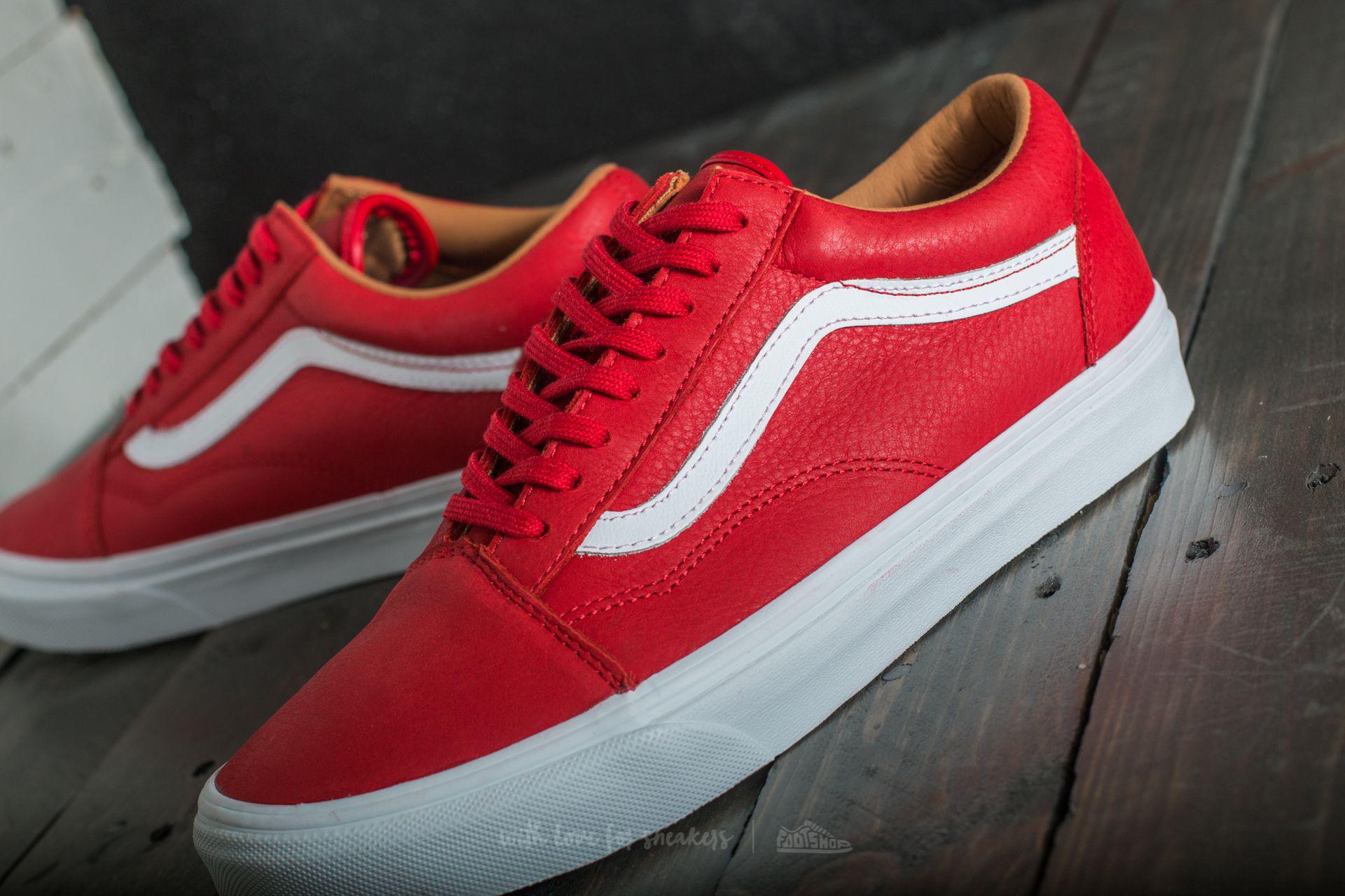 vans old skool leather racing red vans old skool leather racing red