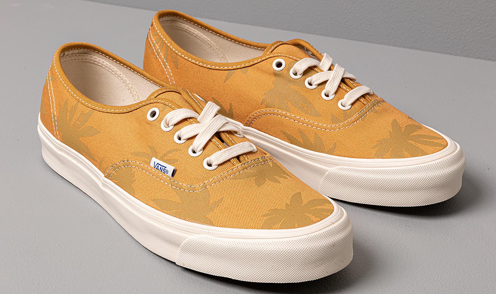 Vans Og Authentic Lx (canvas/ Island Leaf) Narcissus/ Gold in Metallic