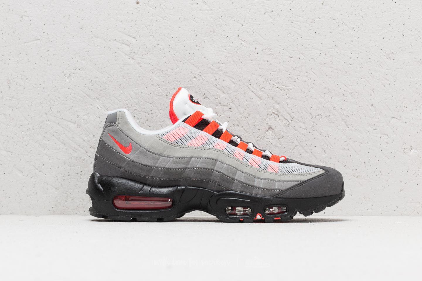 nike air max 95 og trainer white / solar red / granite nike air max 95 og trainer white / solar red / granite