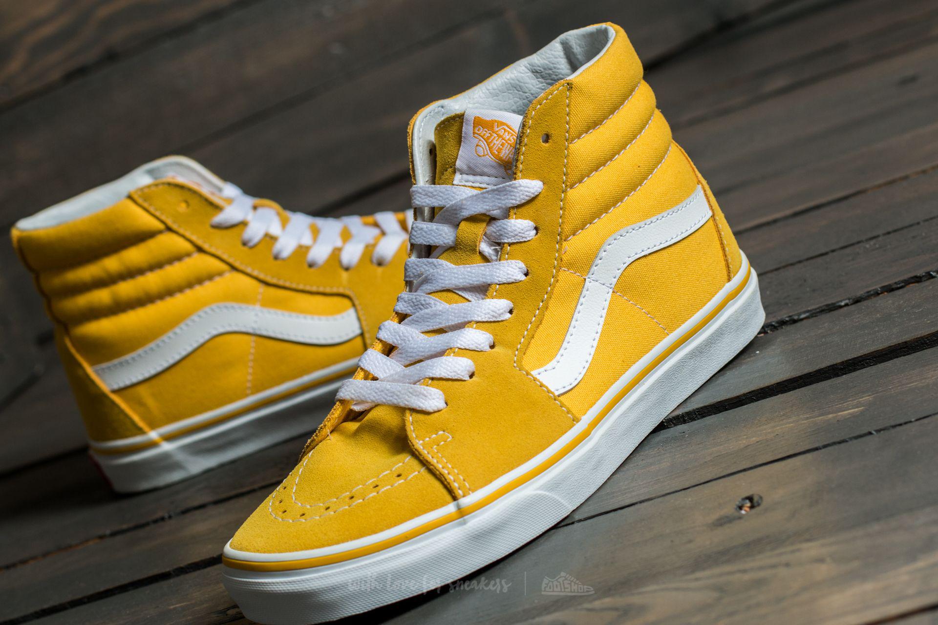 Vans Sk8-hi (suede/canvas) Spectra Yellow/ True White for