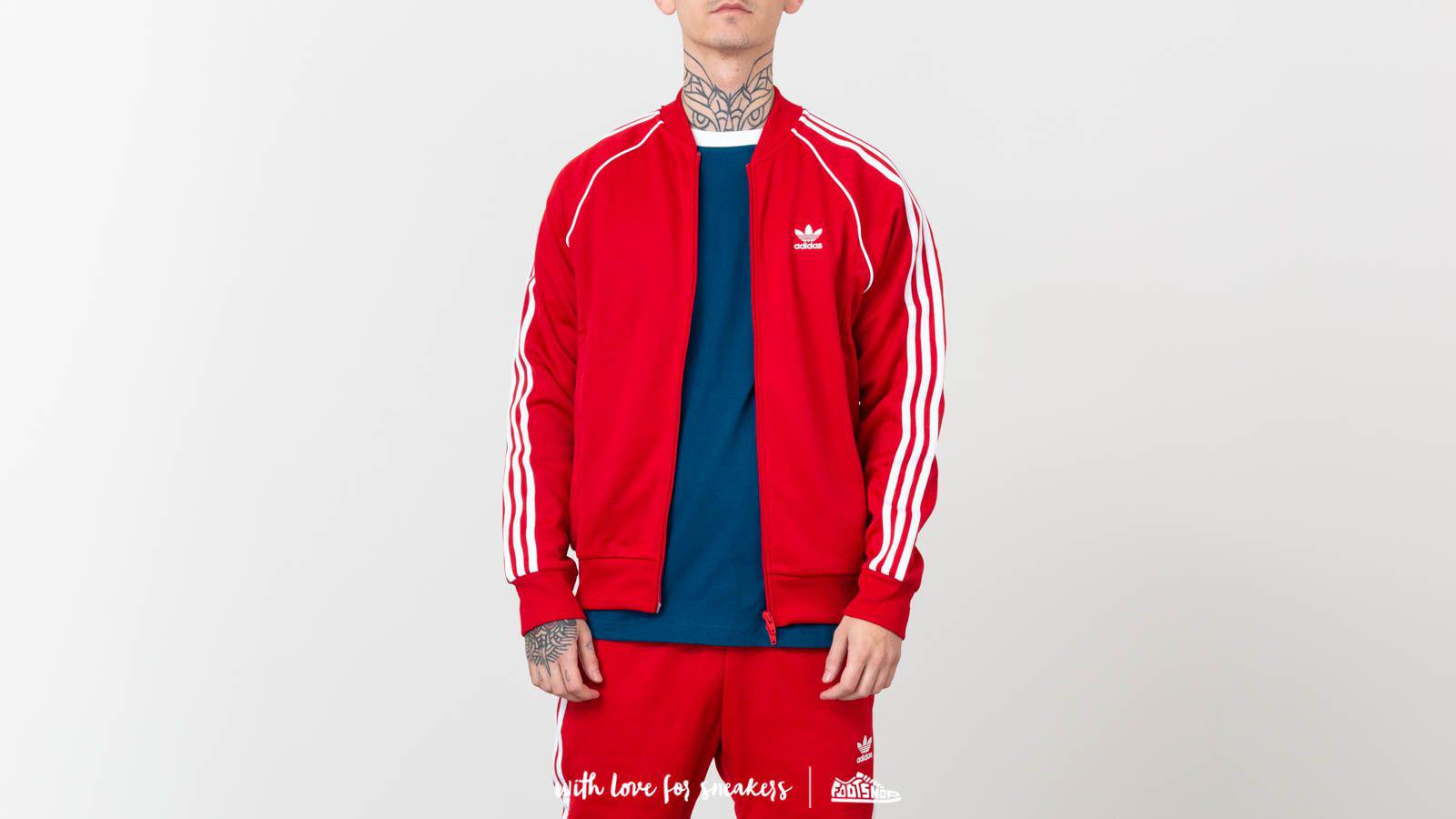 adidas Originals Adidas Sst Tracktop Crewneck Power Red in Red for Men ...