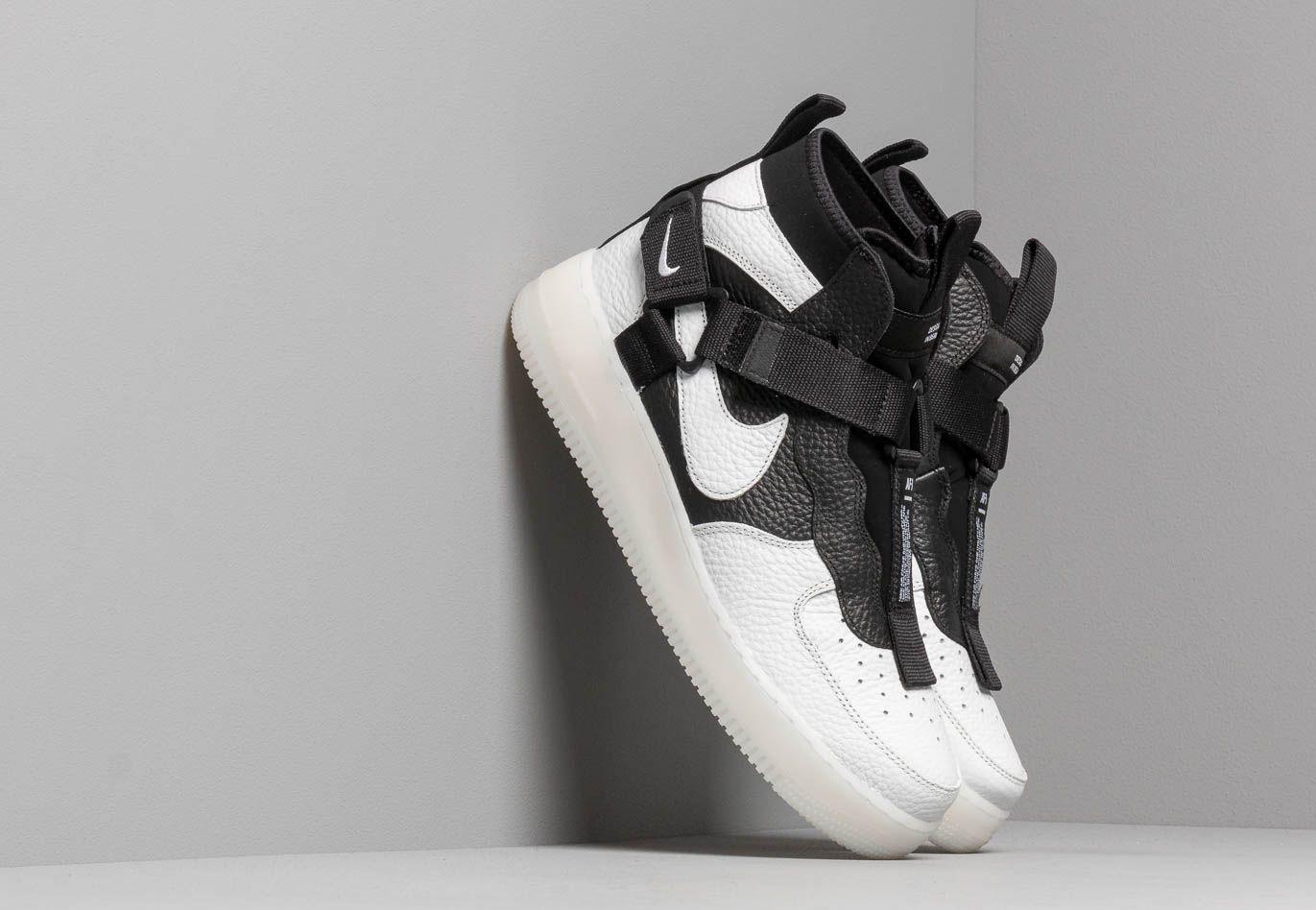 air force 1 mid utility white black