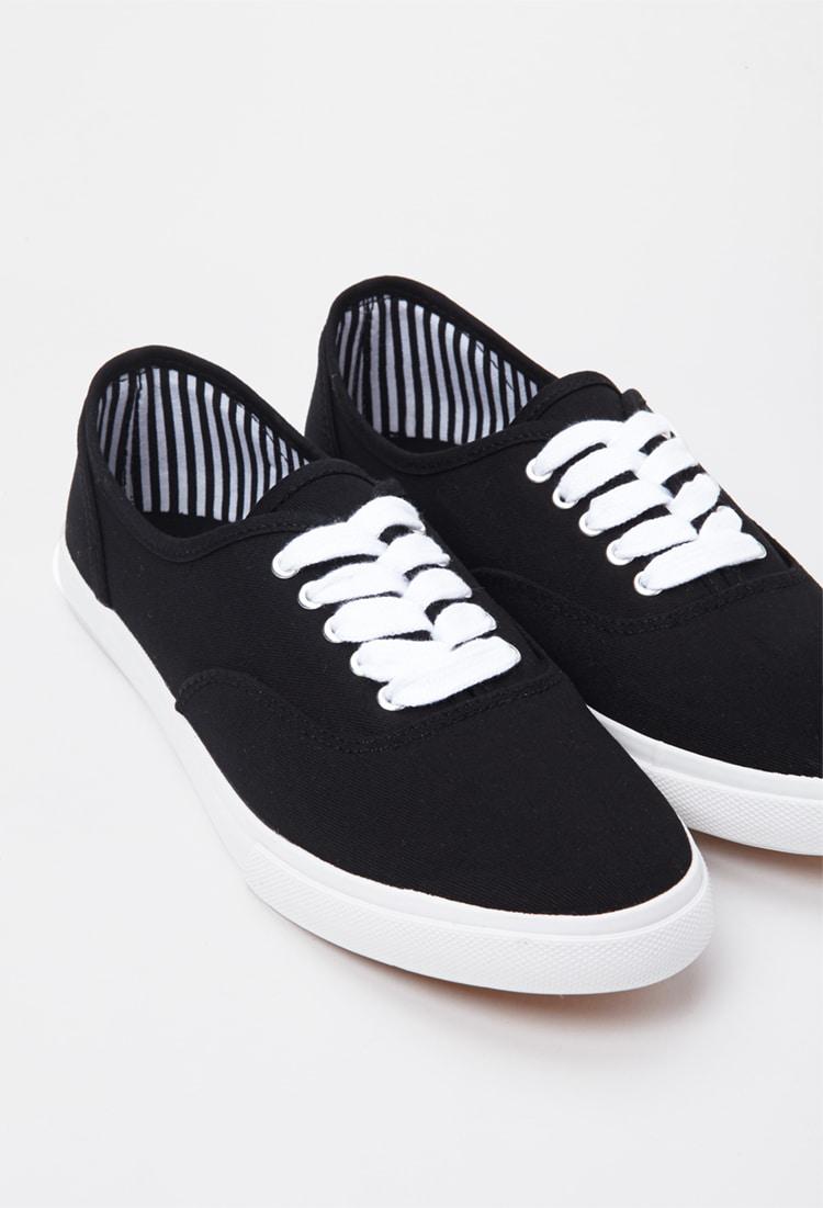 Lyst Forever 21 Canvas Plimsolls in Black