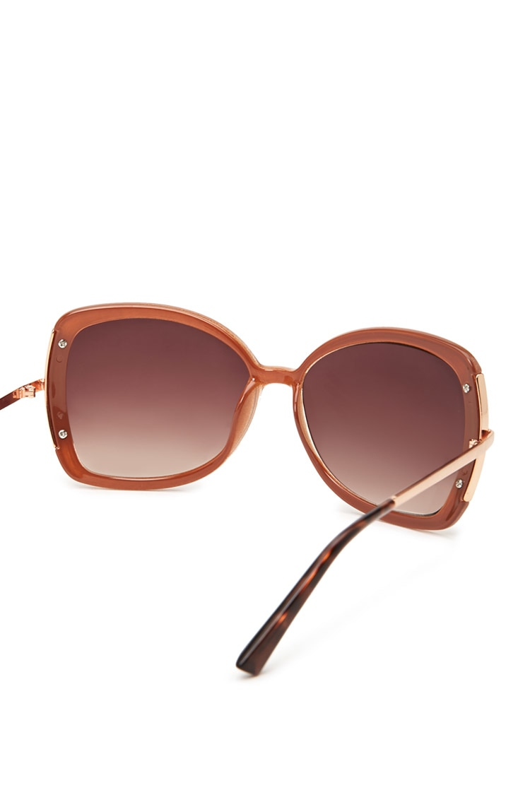 Lyst - Forever 21 Tortoiseshell Square Sunglasses in Brown