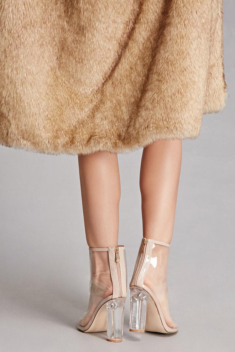 Lyst Forever 21 Clear Lucite Heel Ankle Boots
