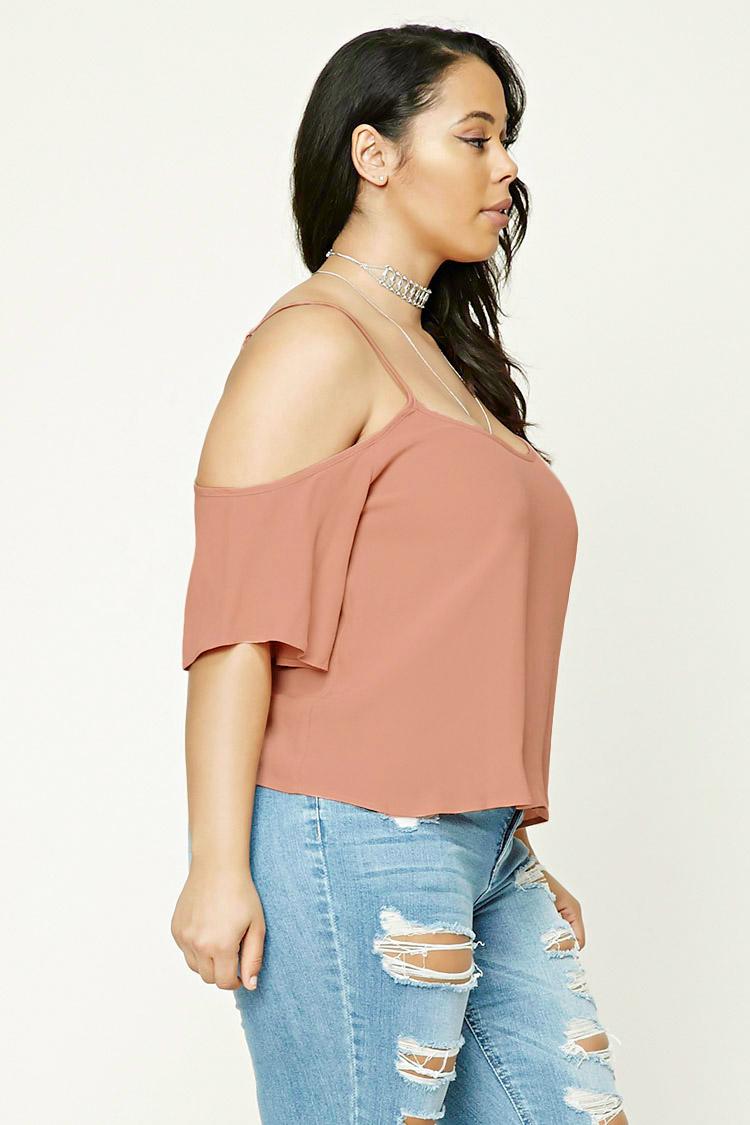 Lyst Forever 21 Plus Size Open Shoulder Top