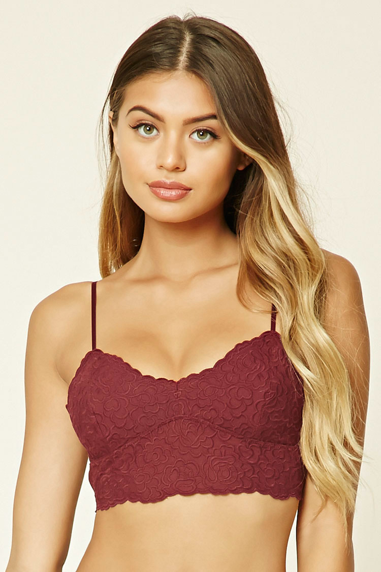 Forever 21 Embroidered Cotton Bralette Lyst