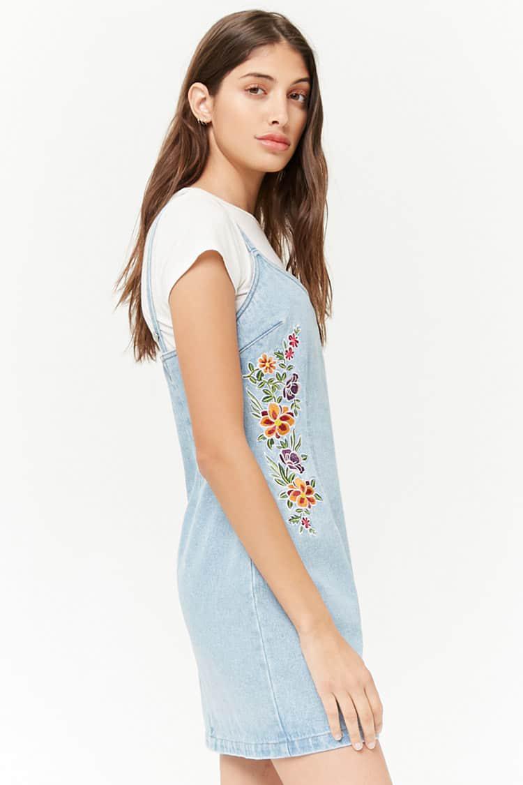 denim floral dress forever 21