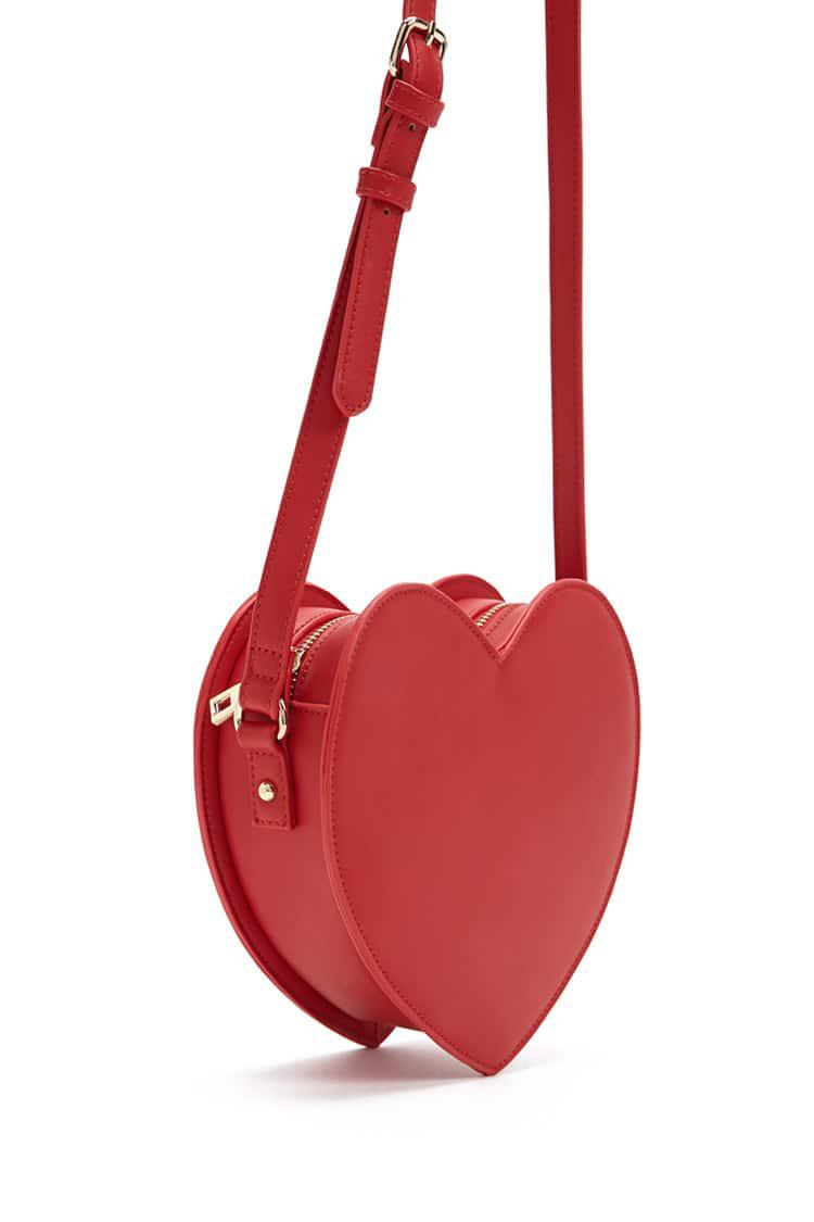 Lyst - Forever 21 Heart Crossbody Bag in Red