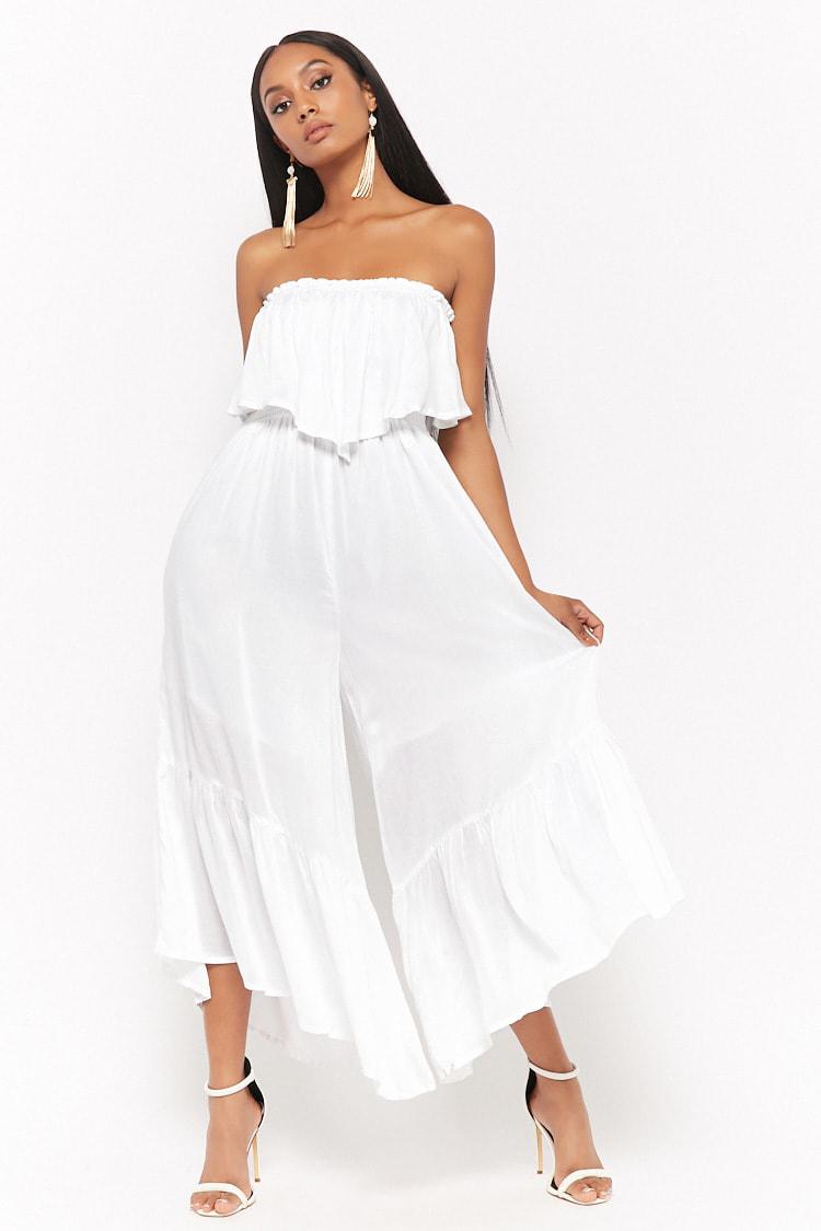 white boho jumpsuit