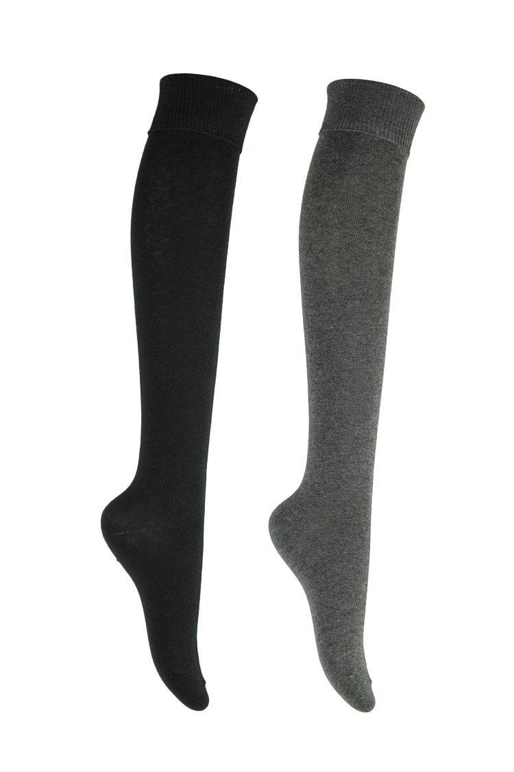 Forever 21 Over-the-knee Socks - 2 Pack , Black/charcoal in Black - Lyst