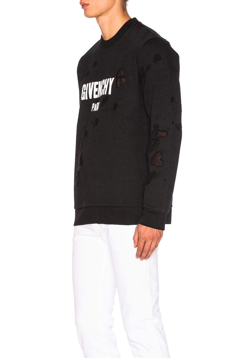givenchy destroyed sweatshirt