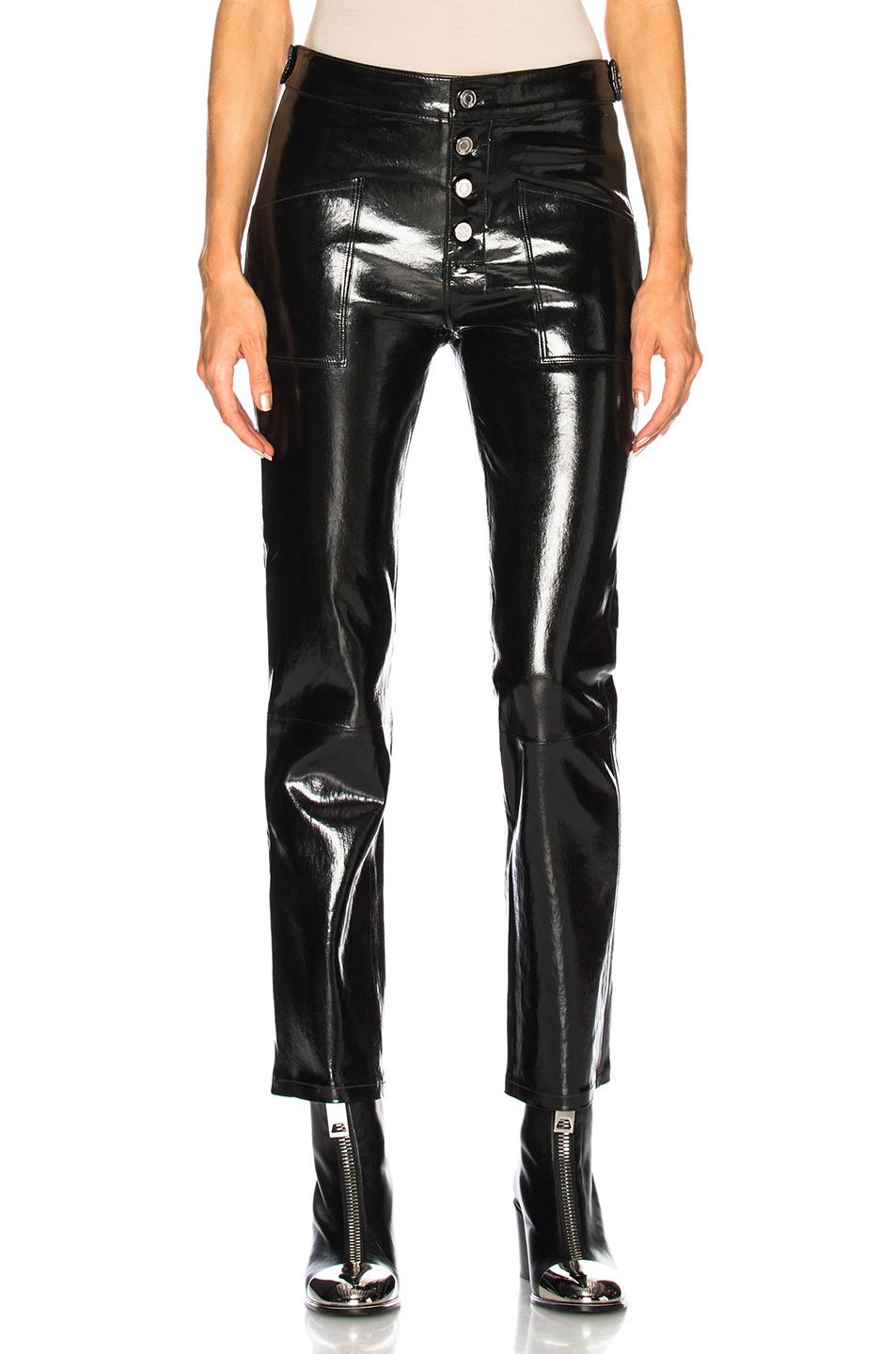 Lyst - Rta Theadora Patent Leather Pants in Black