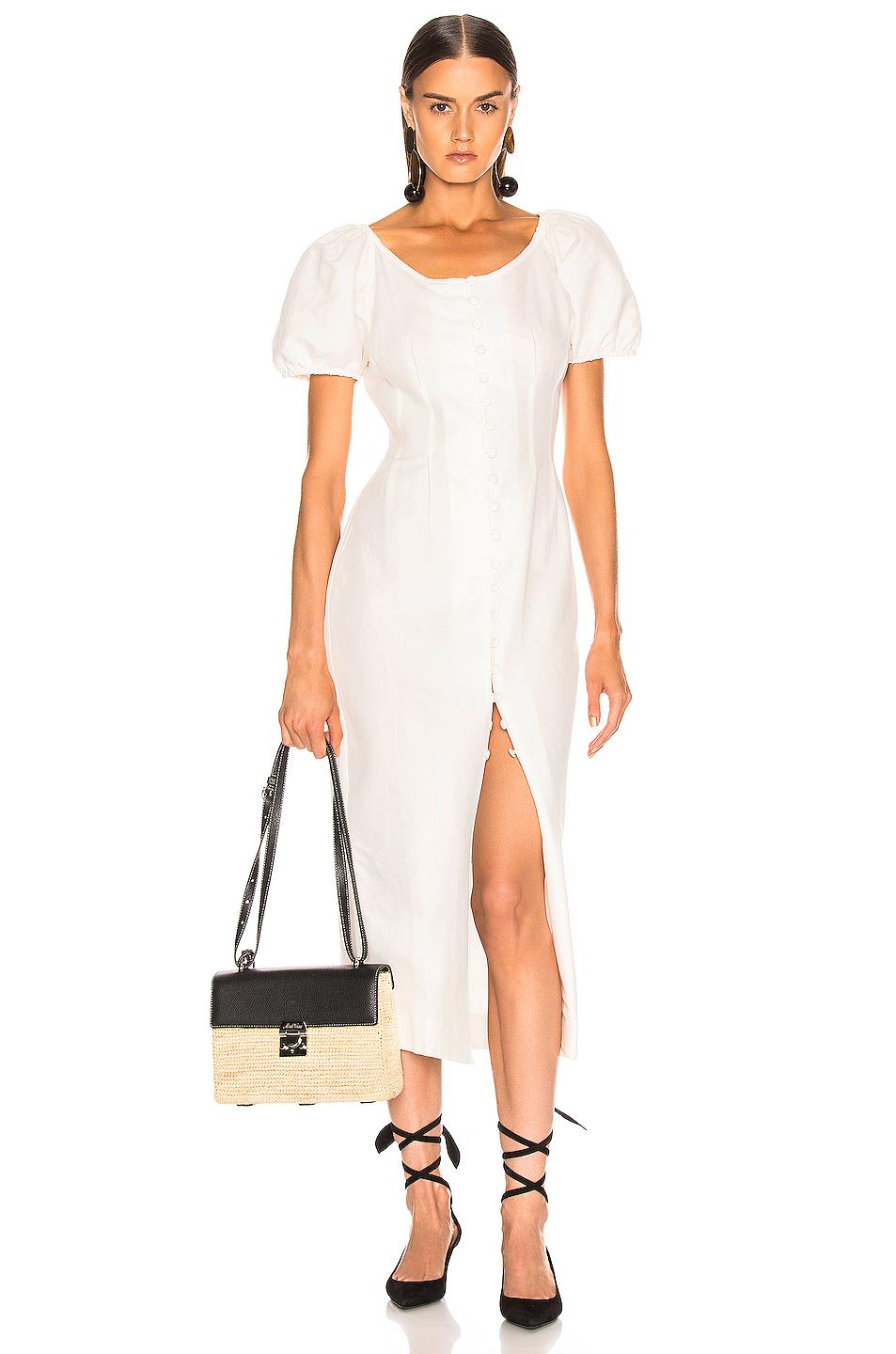Cult Gaia Linen Charlotte Dress in White - Lyst