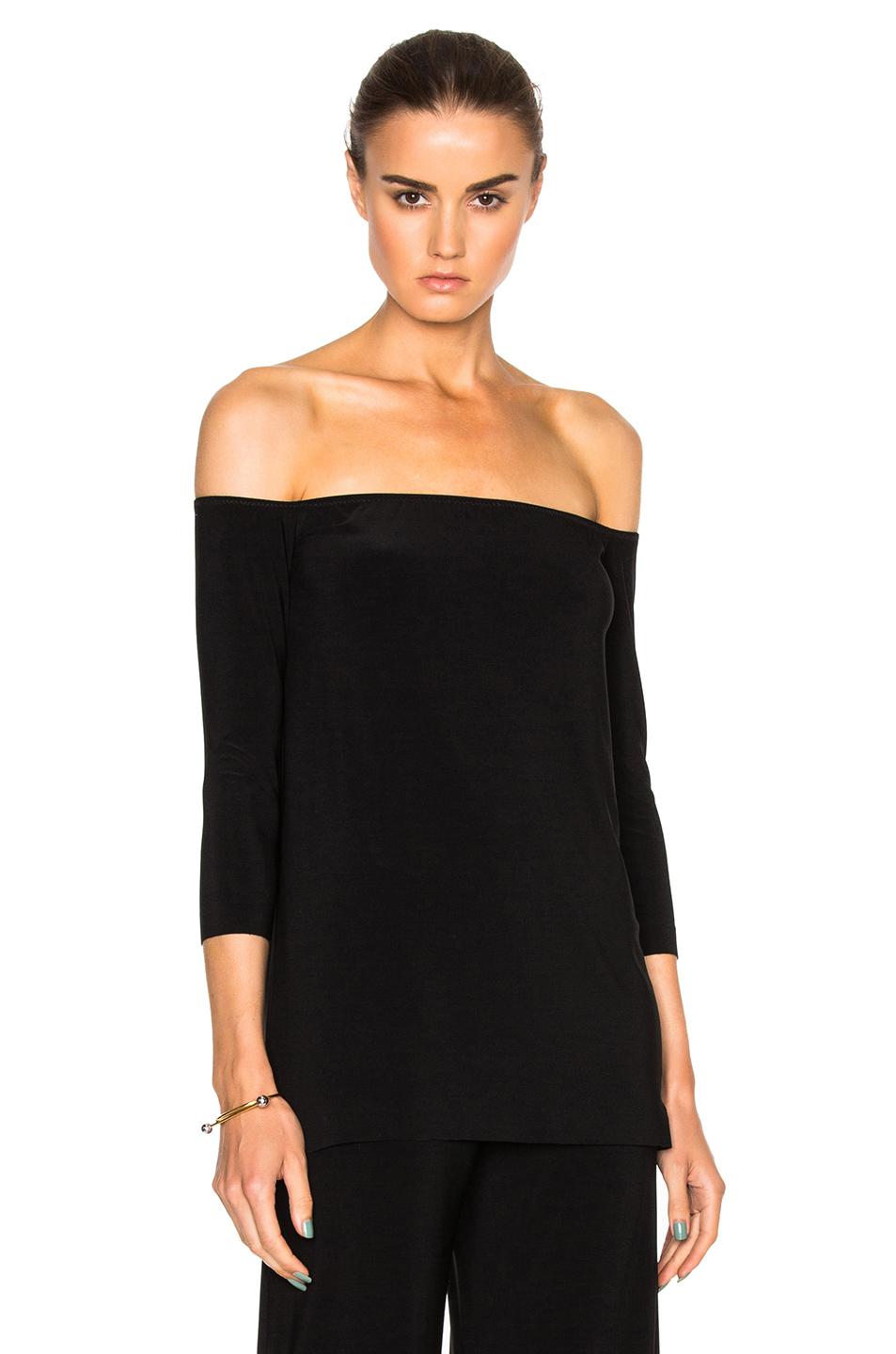 Norma kamali Off The Shoulder Top in Black Lyst