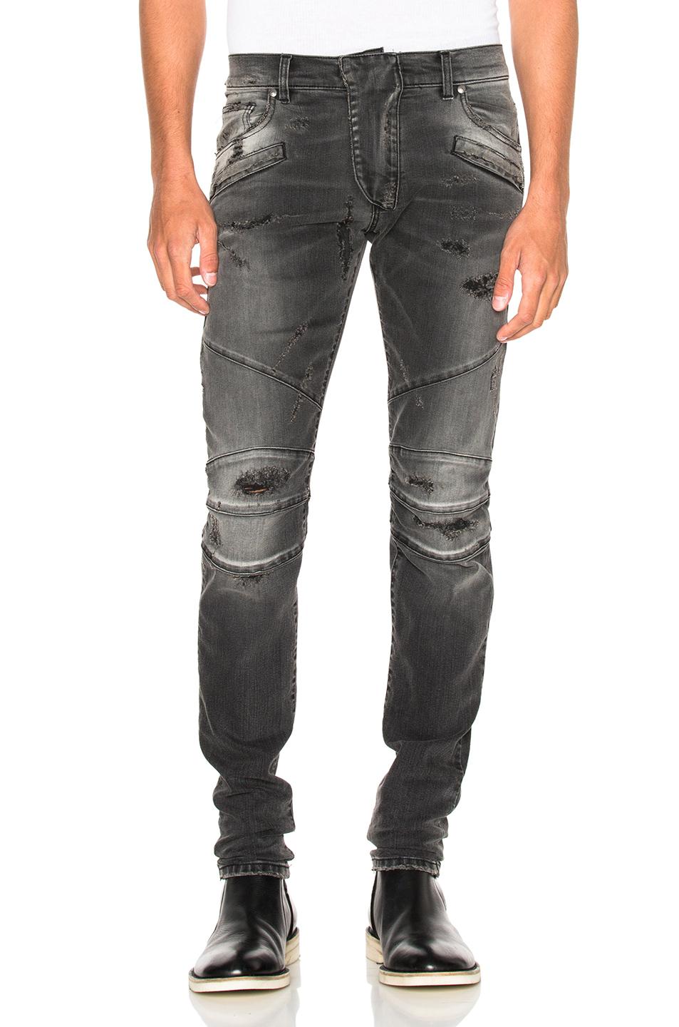 Lyst - Balmain Jeans in Black for Men