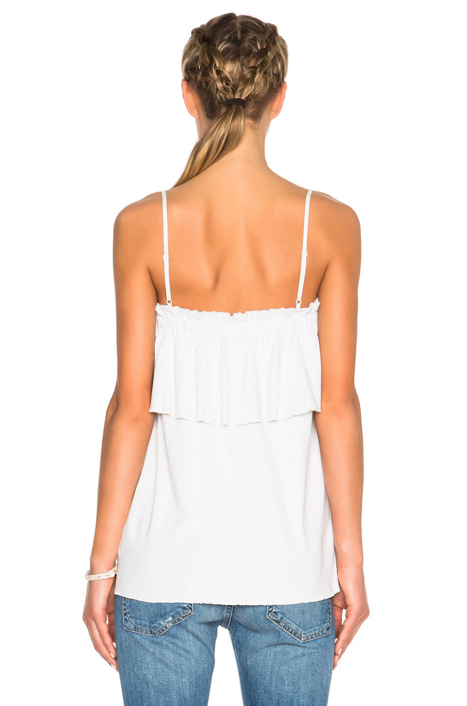 Lyst Raquel Allegra Ruffle Tank Top in White