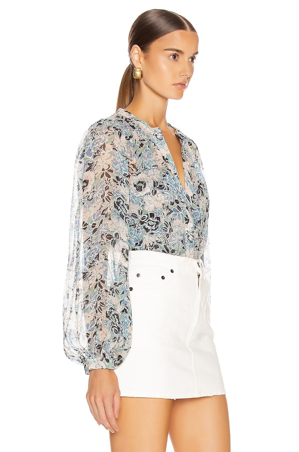 Veronica Beard Ashlynn Blouse in Blue - Lyst