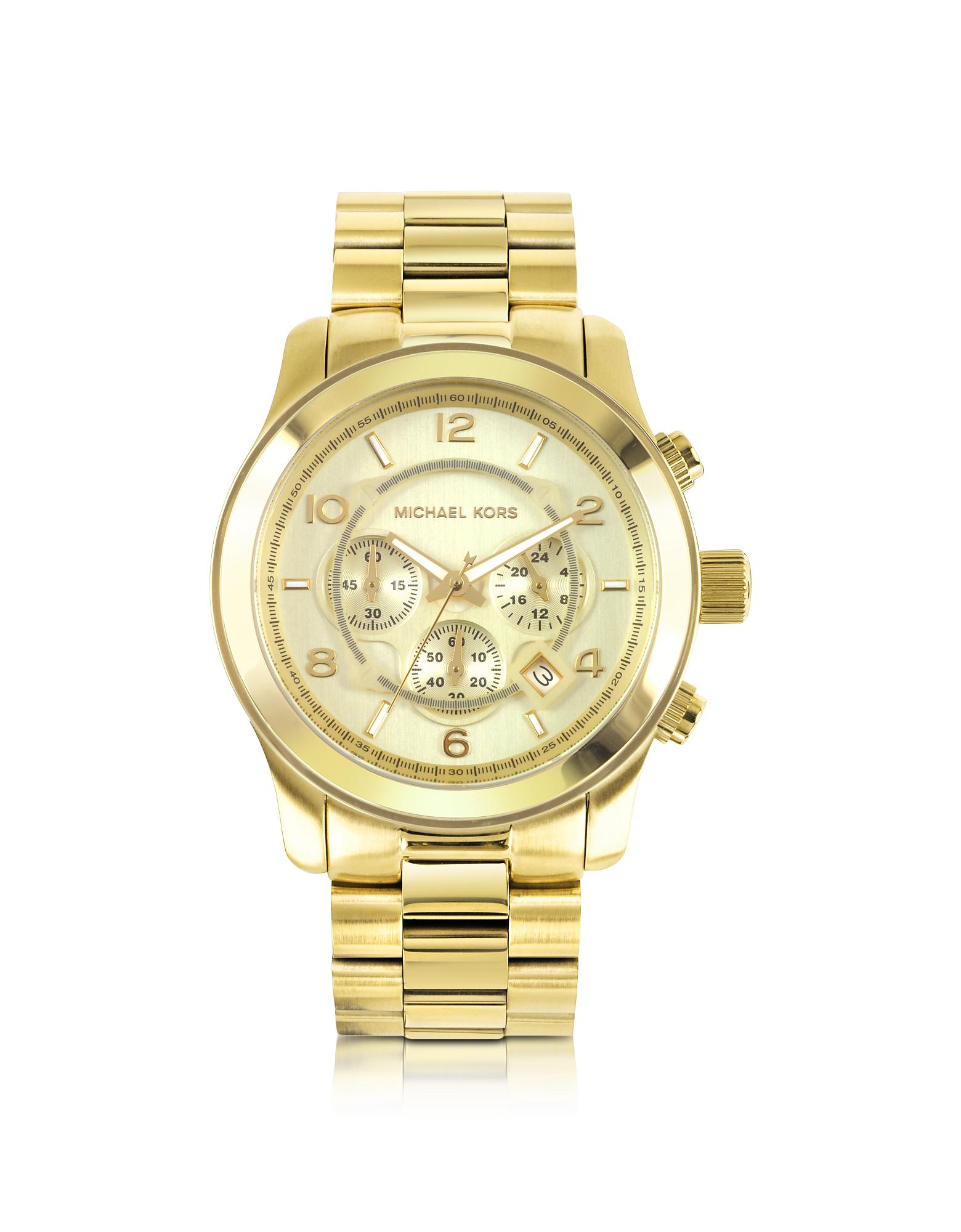 Lyst Michael Kors Men S Runway Gold Tone Stainless Steel Bracelet View Fullscreen