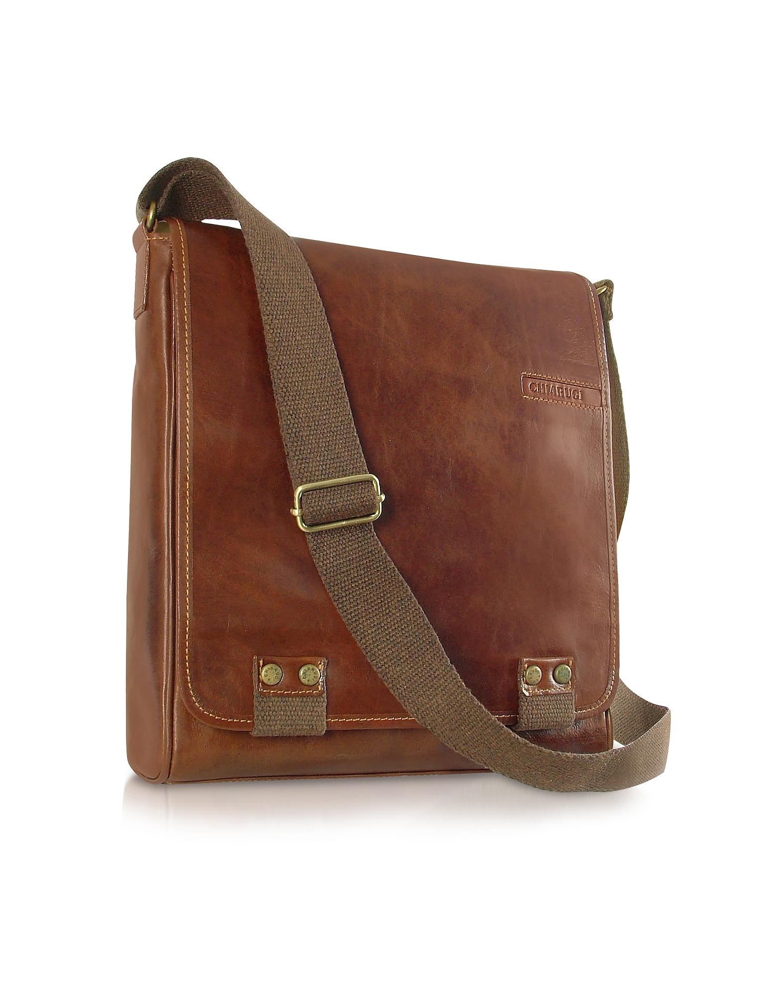 Chiarugi Handmade Brown Genuine Leather Crossbody Bag in Brown | Lyst