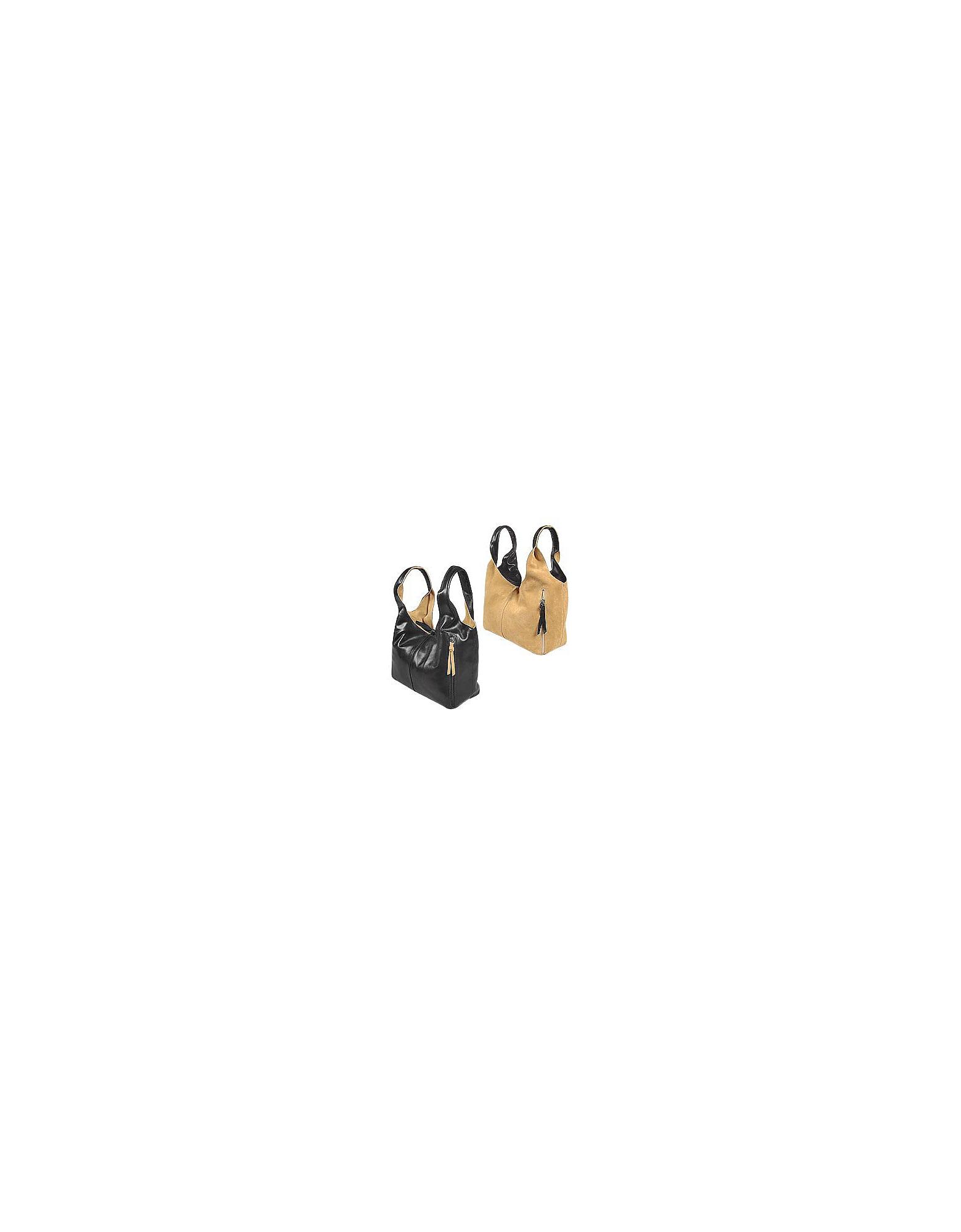 Lyst Fontanelli Black Tan Reversible Italian Leather Handbag In Lyst Fontanelli Black Tan Reversible Italian Leather Handbag In