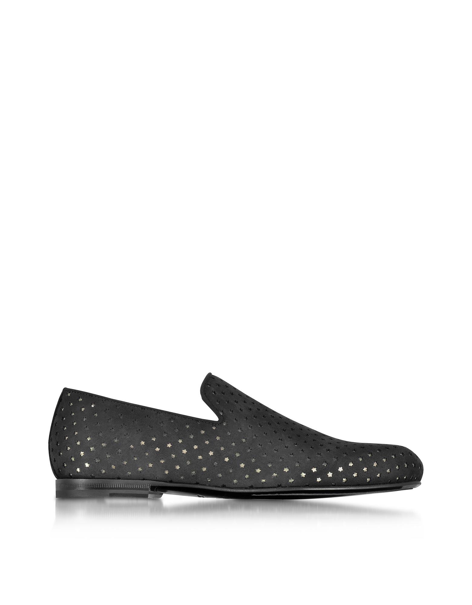 Jimmy choo Men's Black Suede Loafers in Black for Men Lyst