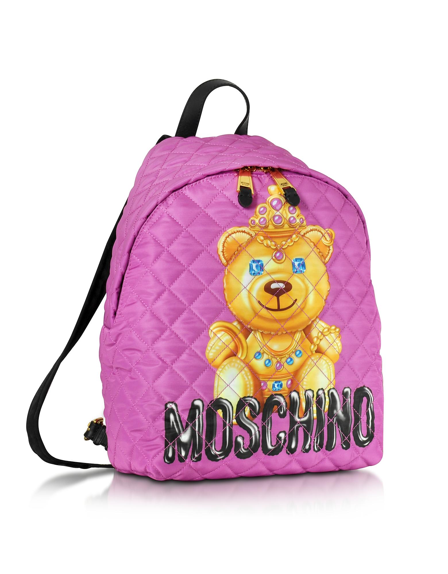 Lyst - Moschino Teddy Bear Quilted Backpack in Pink