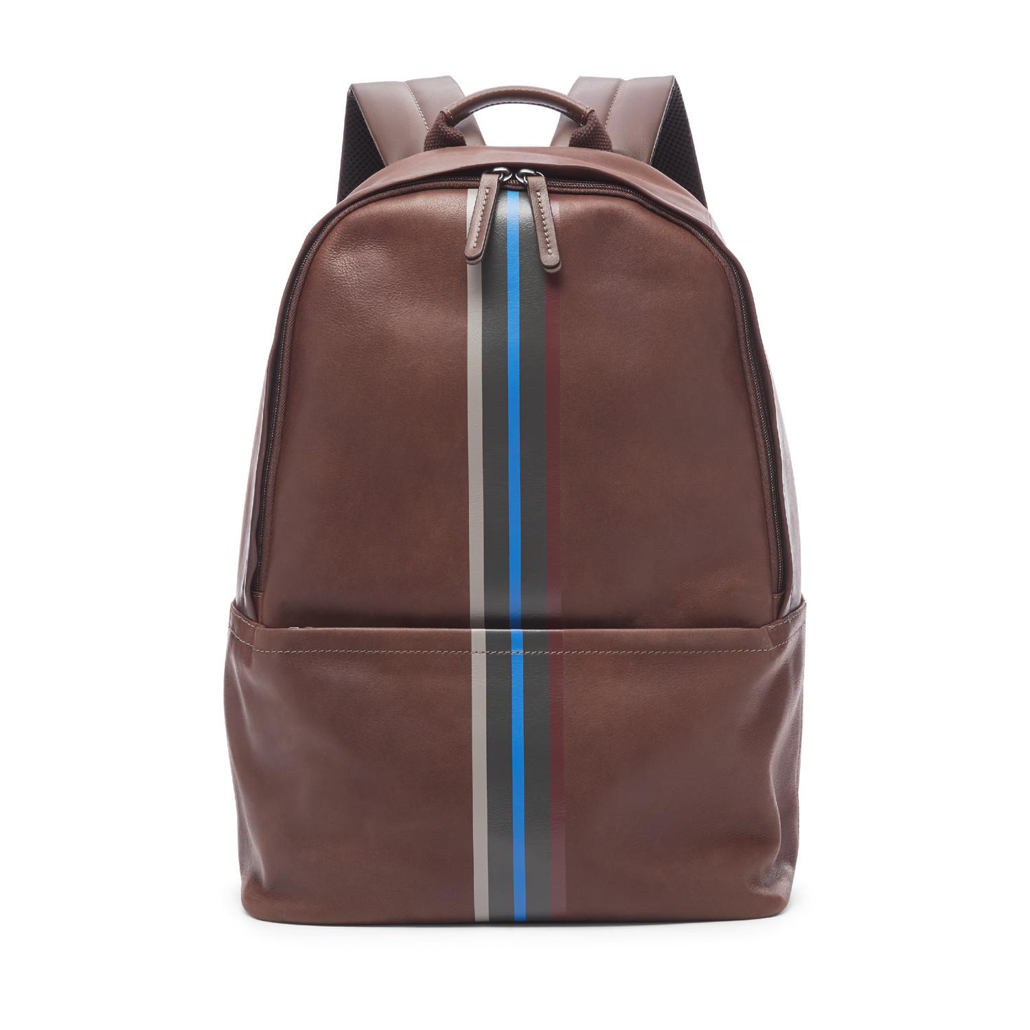 Fossil Kenton Backpack Bag Stripe in Brown for Men - Lyst