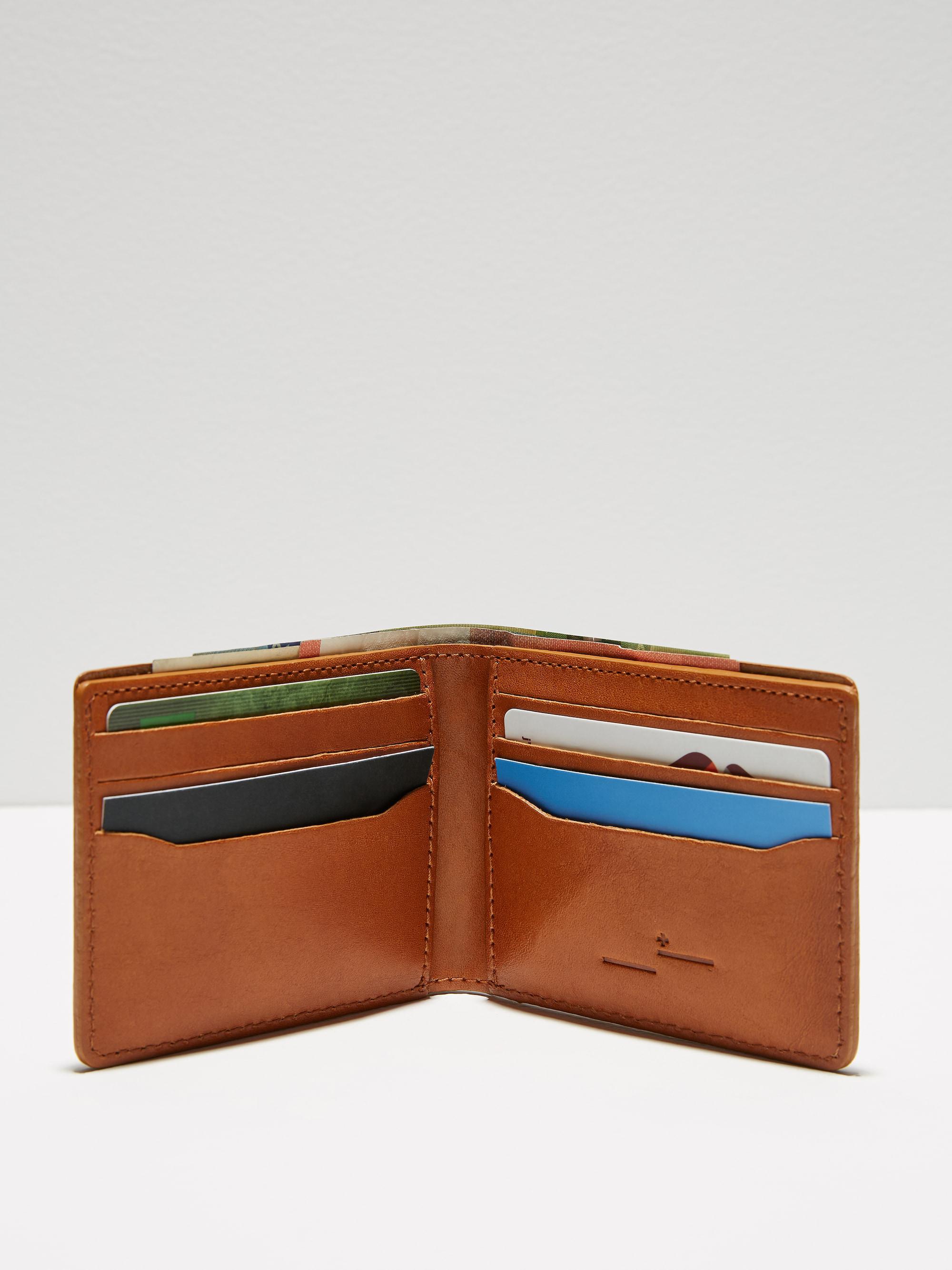 Lyst - Frank And Oak Leather Bill Fold Wallet In Cognac in Brown for Men