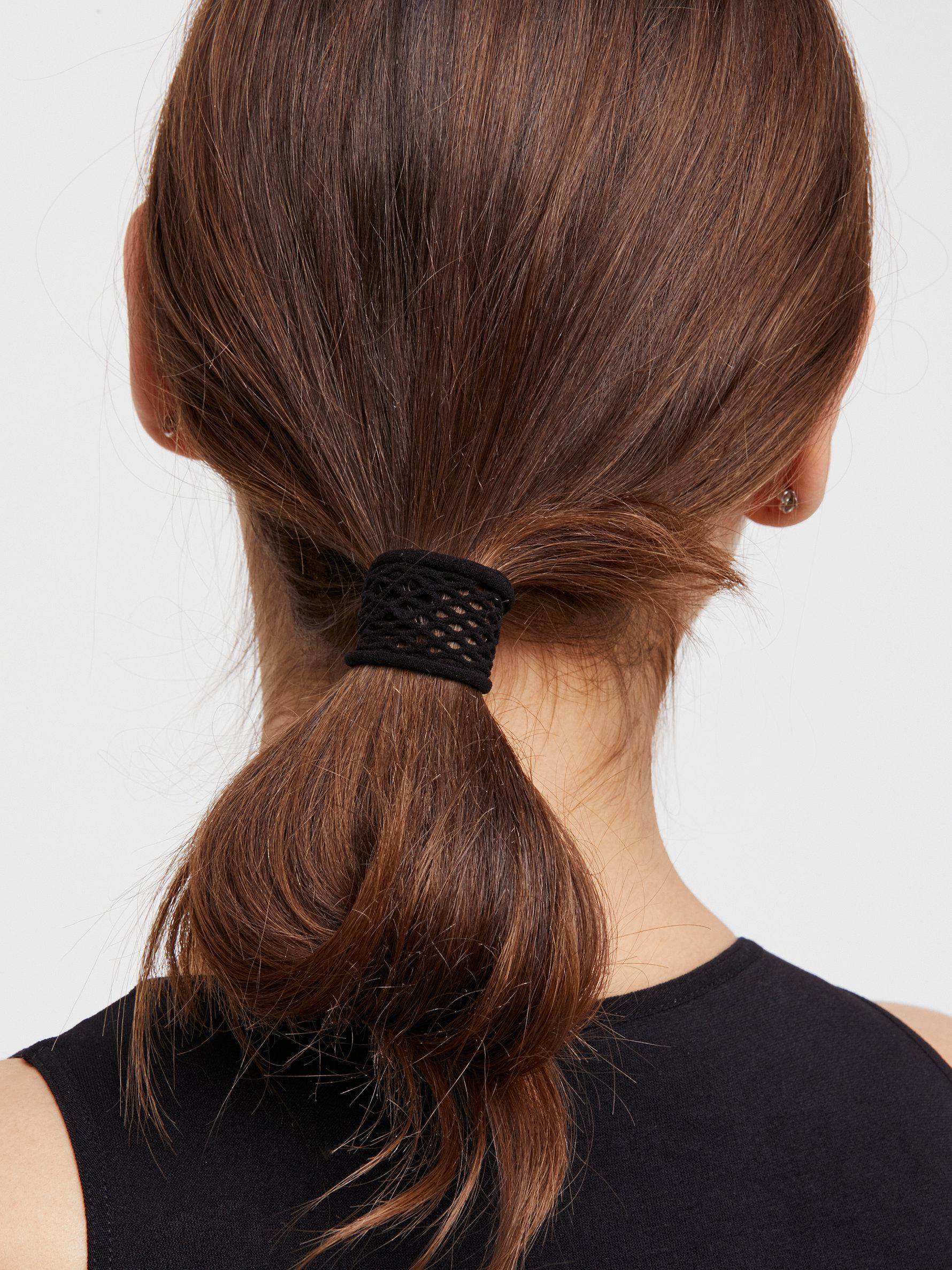 Lyst - Free People Fishnet Hair Ties 3pk in Black
