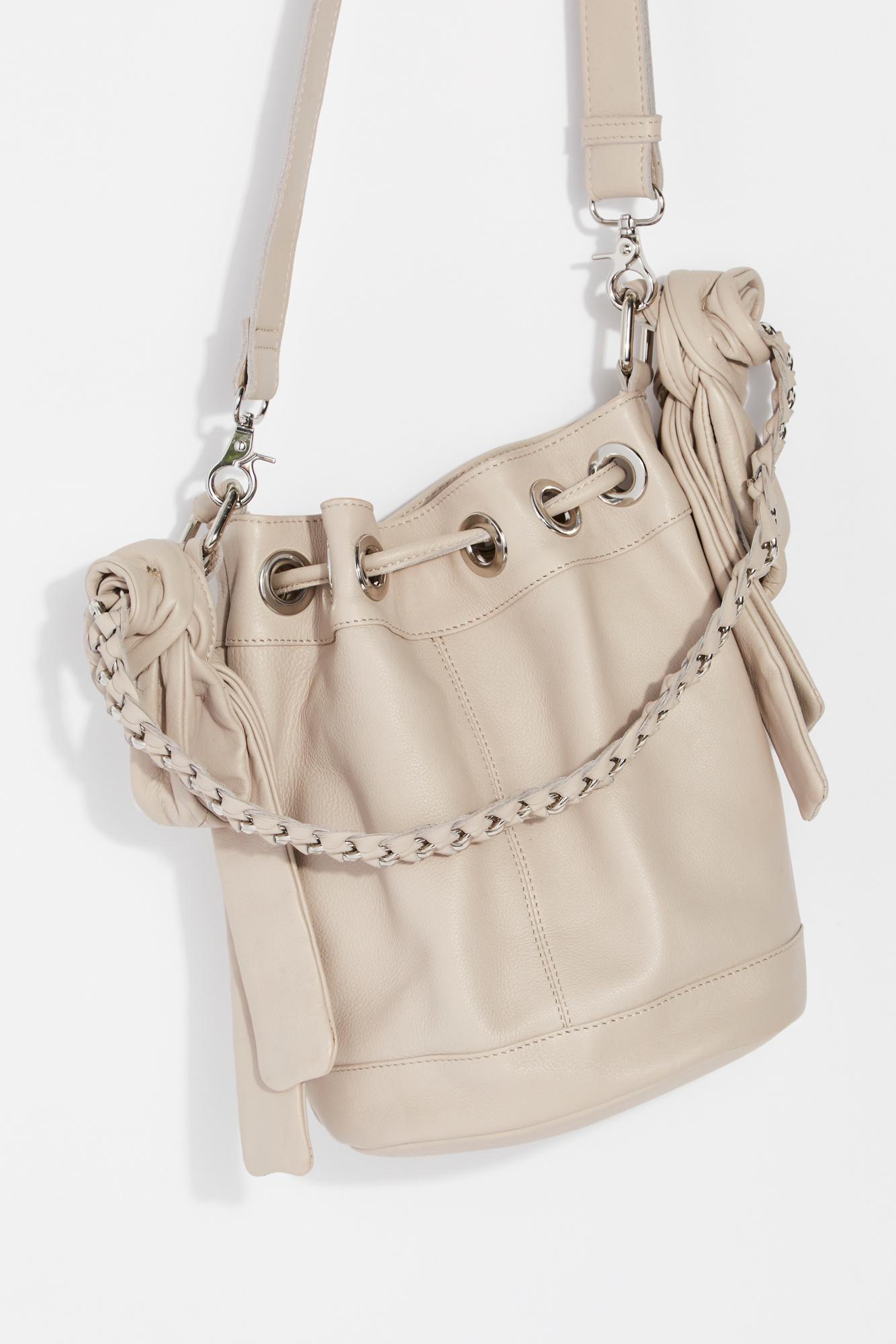 Lyst Free People Holly Bow Bucket Bag By Nunoo In Gray Free People