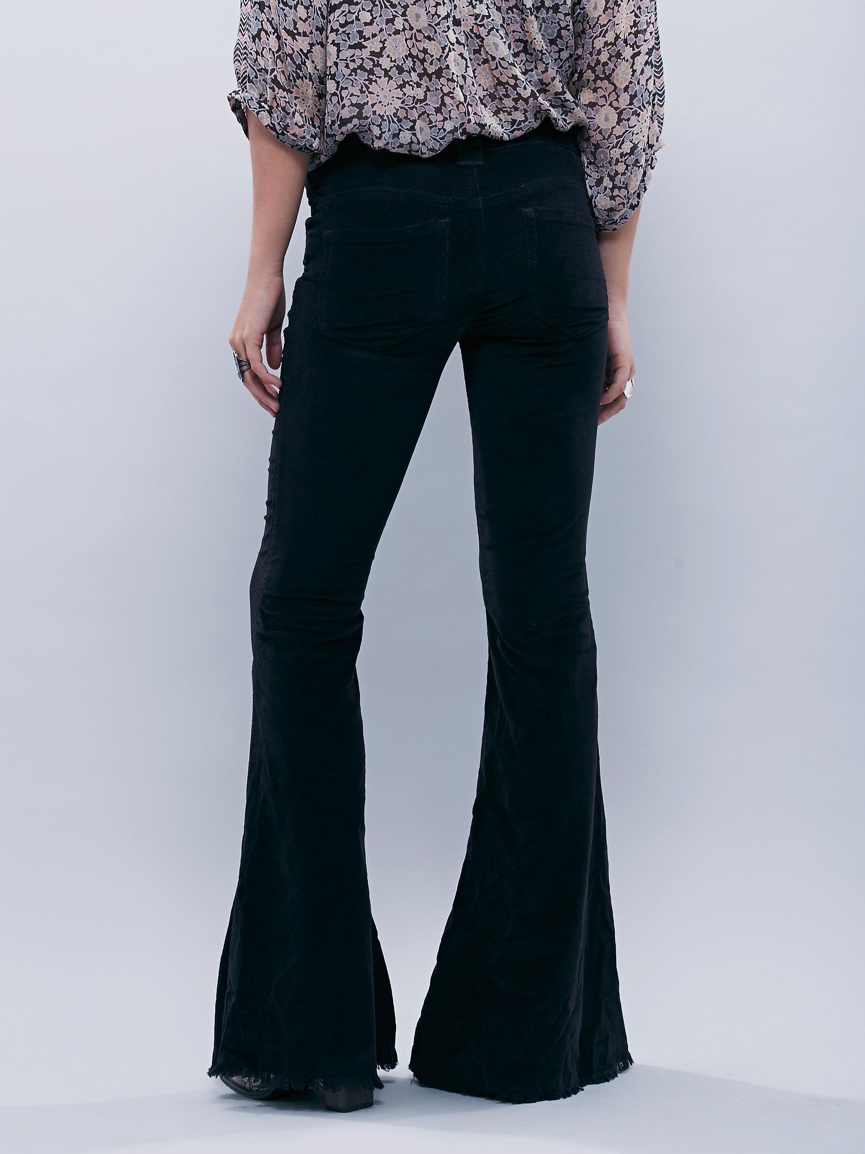 free people black flare jeans