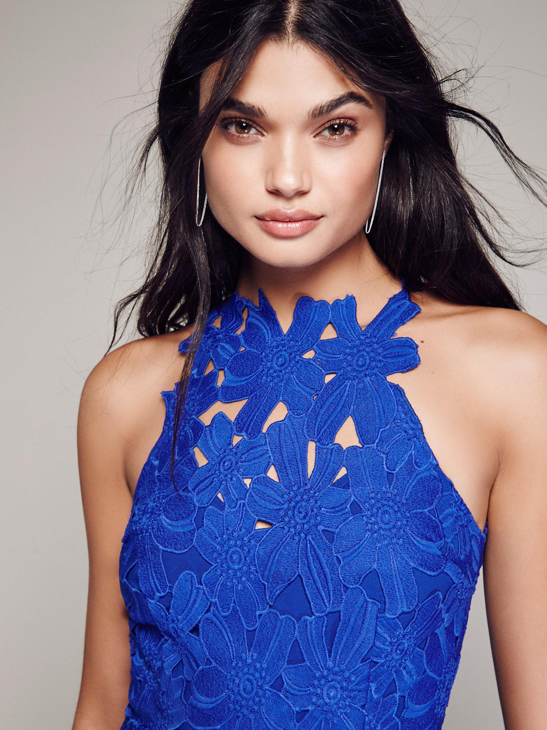 Free people Jessa Lace Dress in Blue | Lyst