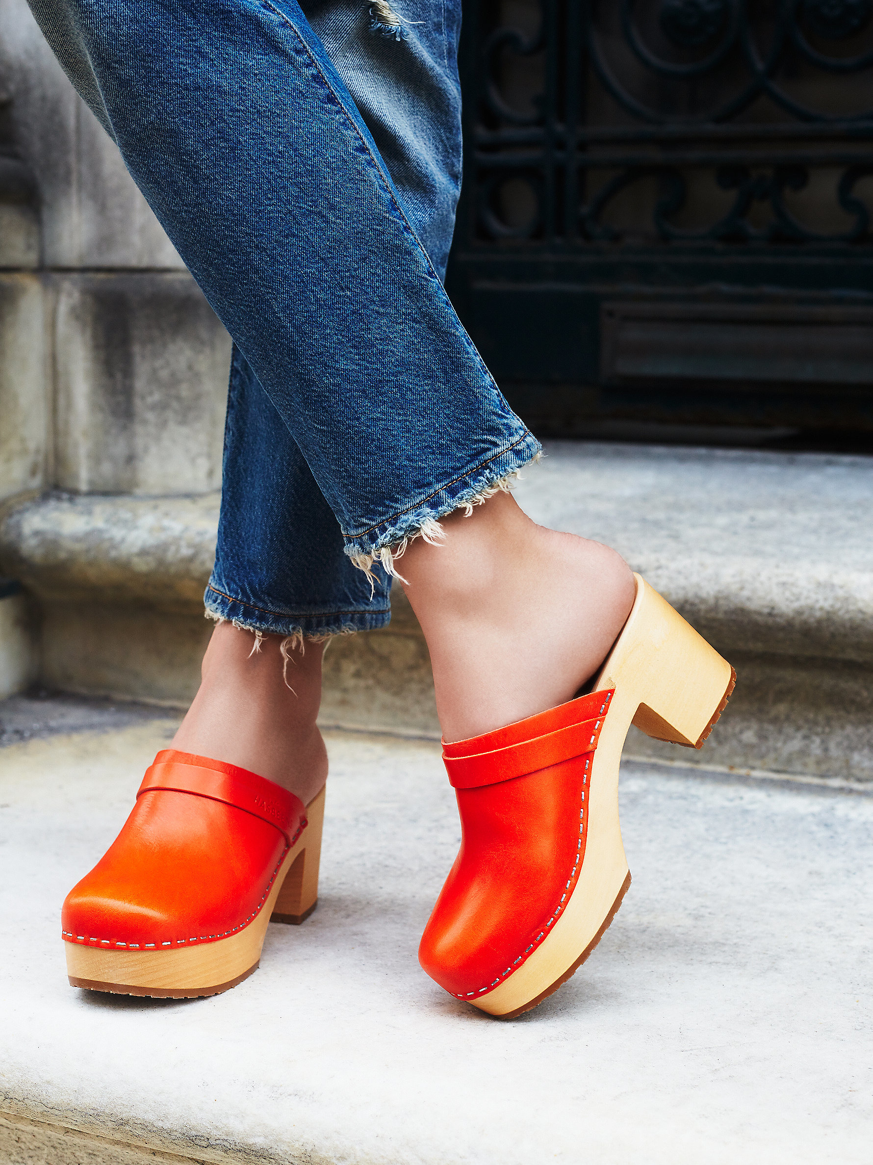 Lyst Free People Louise Clog In Orange