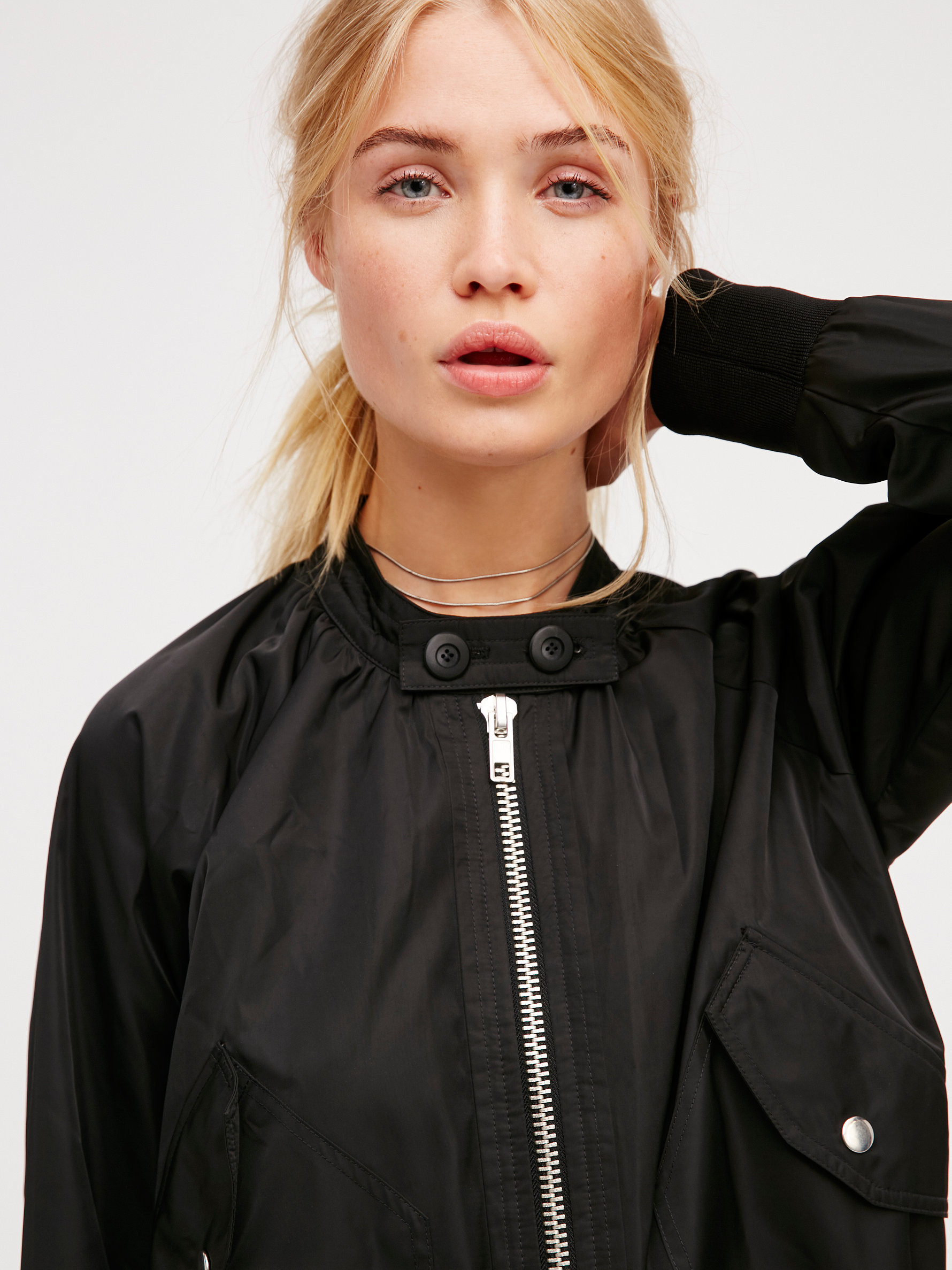 Free people Midnight Bomber in Black | Lyst