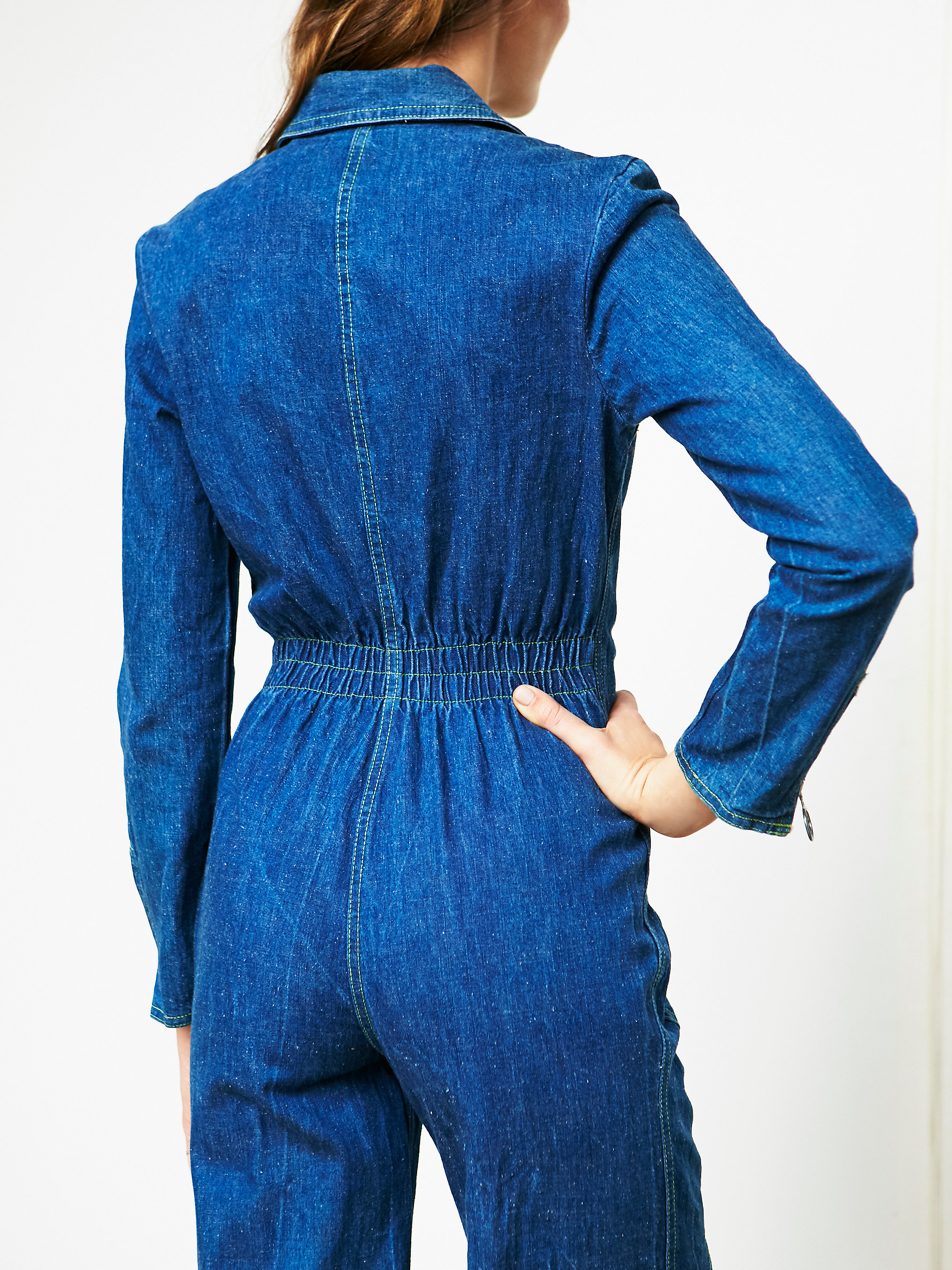 Lyst - Free People Vintage 1970s Flared Jumpsuit in Blue