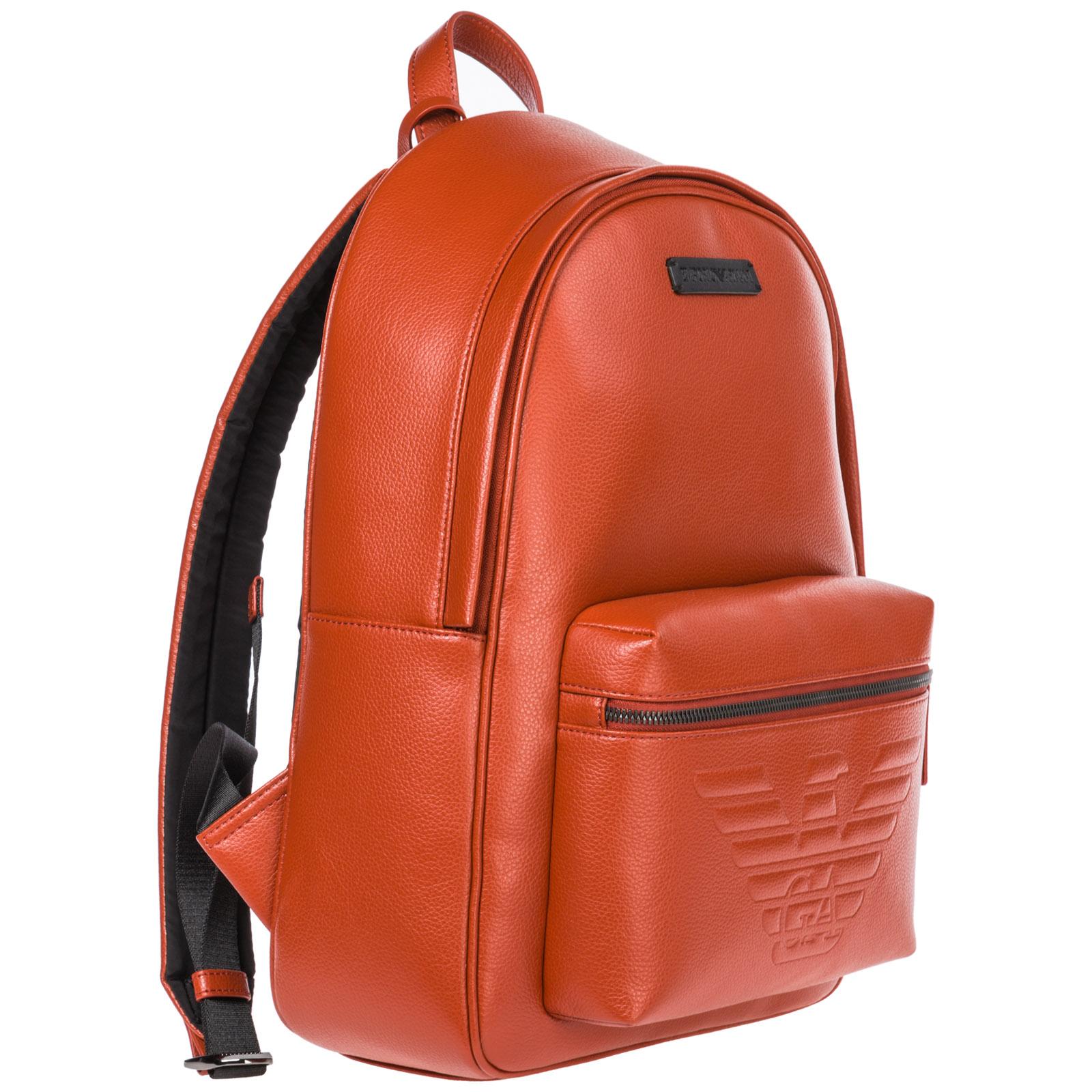 Emporio Armani Rucksack Backpack Travel in Orange for Men Lyst