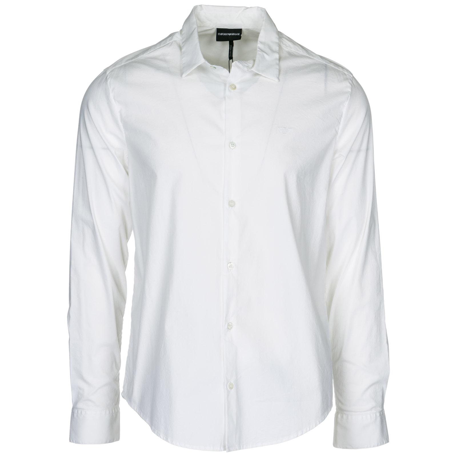 Emporio Armani Long Sleeve Shirt Dress Shirt in White for Men - Lyst